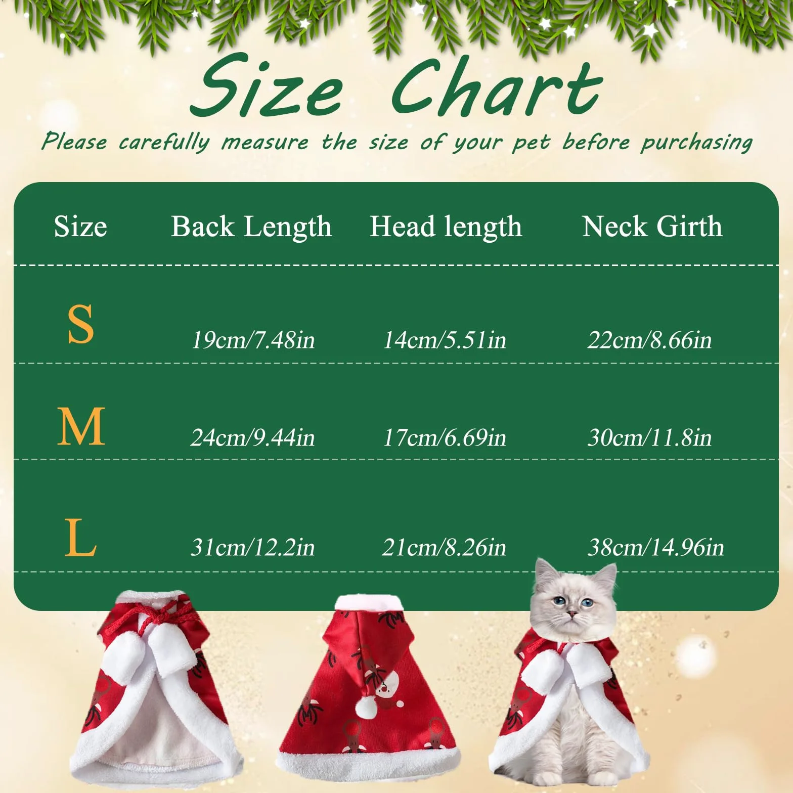 Deguisement de Noël pour Chien Chat Costume Animaux