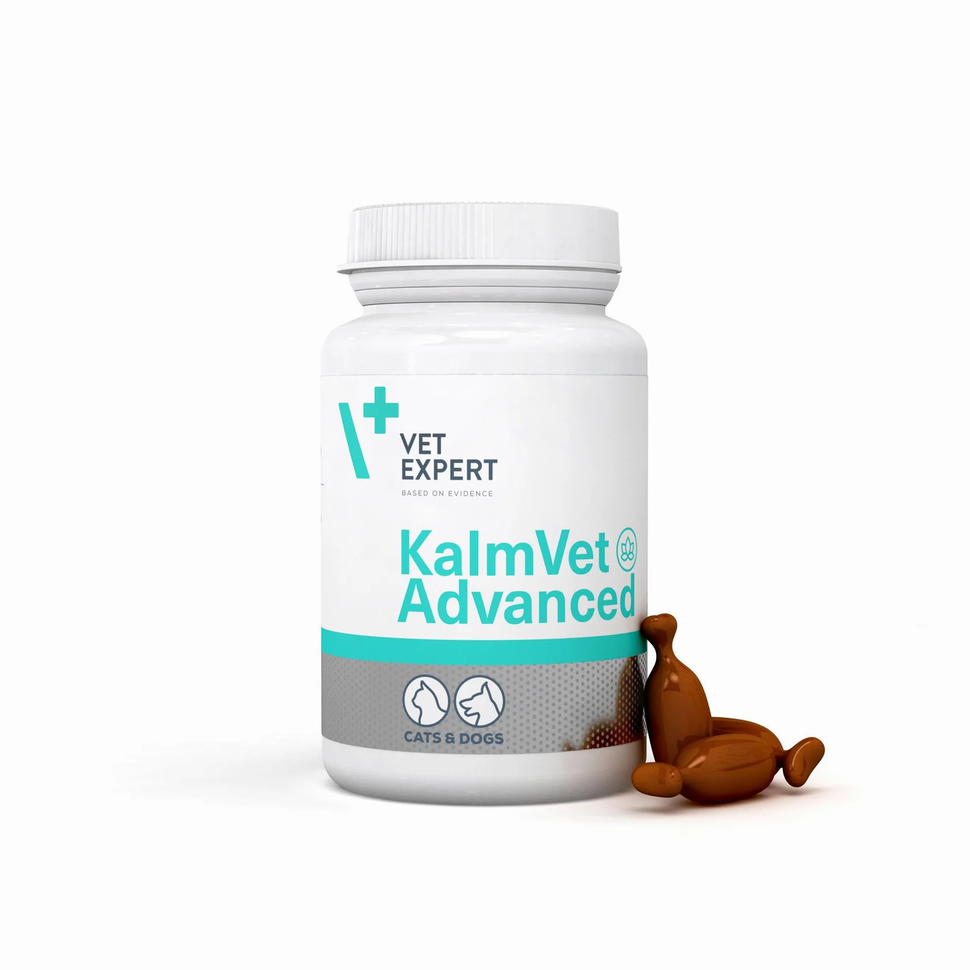VetExpert KalmVet Advanced | 60 Capsules | Complément Alimentaire pour Chiens et Chats | avec Valériane & Tryptophane