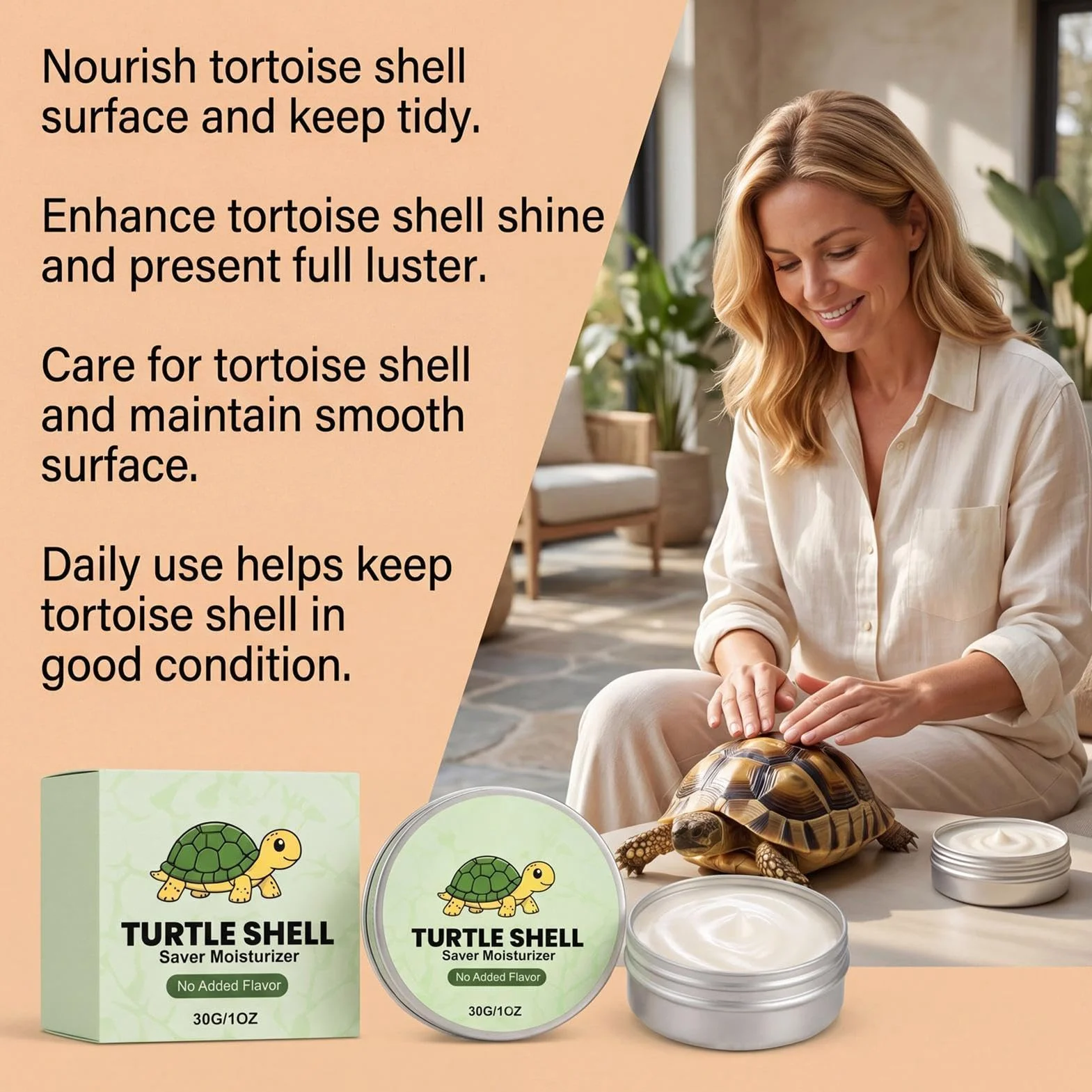 Hydratant pour tortues Crème hydratante longue durée pour reptiles terrestres baume après-shampoing peau sèche