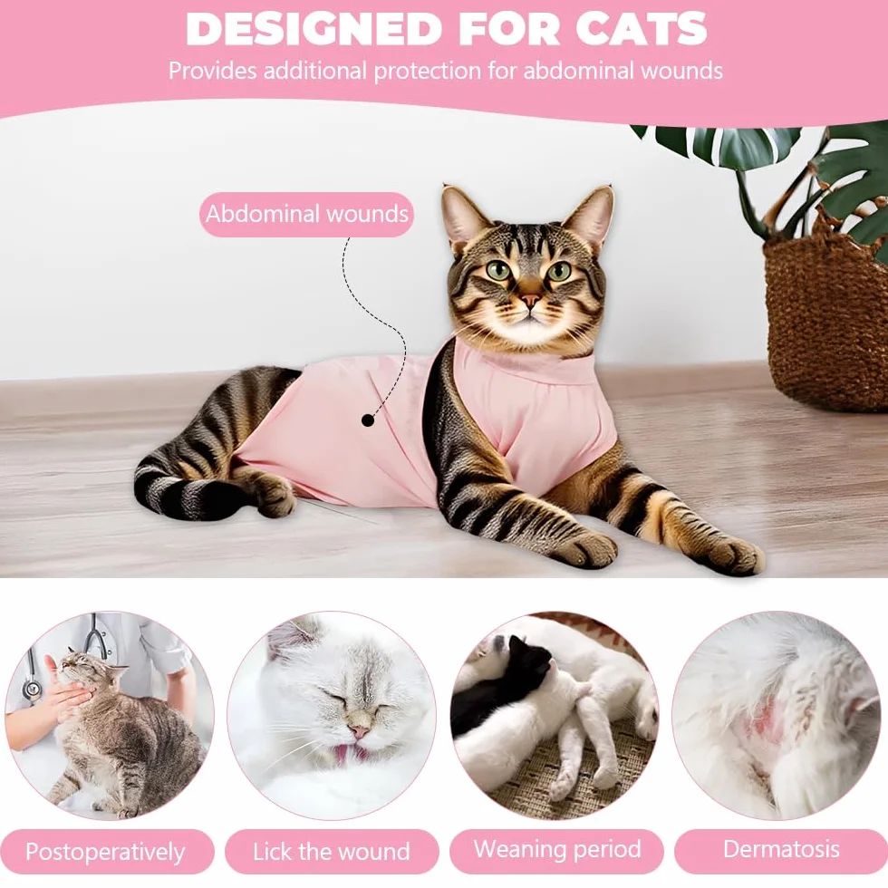 Body Chat Post Operatoire Gilet de Récupération Vetement Anti Lechage Respirant