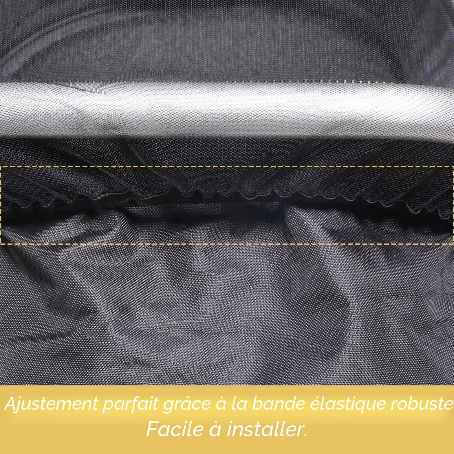 Moustiquaire Poussette Landau Universelle Double Fermeture Éclair Tiges Support Filet Anti-Insectes Résistant Déchirures Bébés Enfants Moustiques