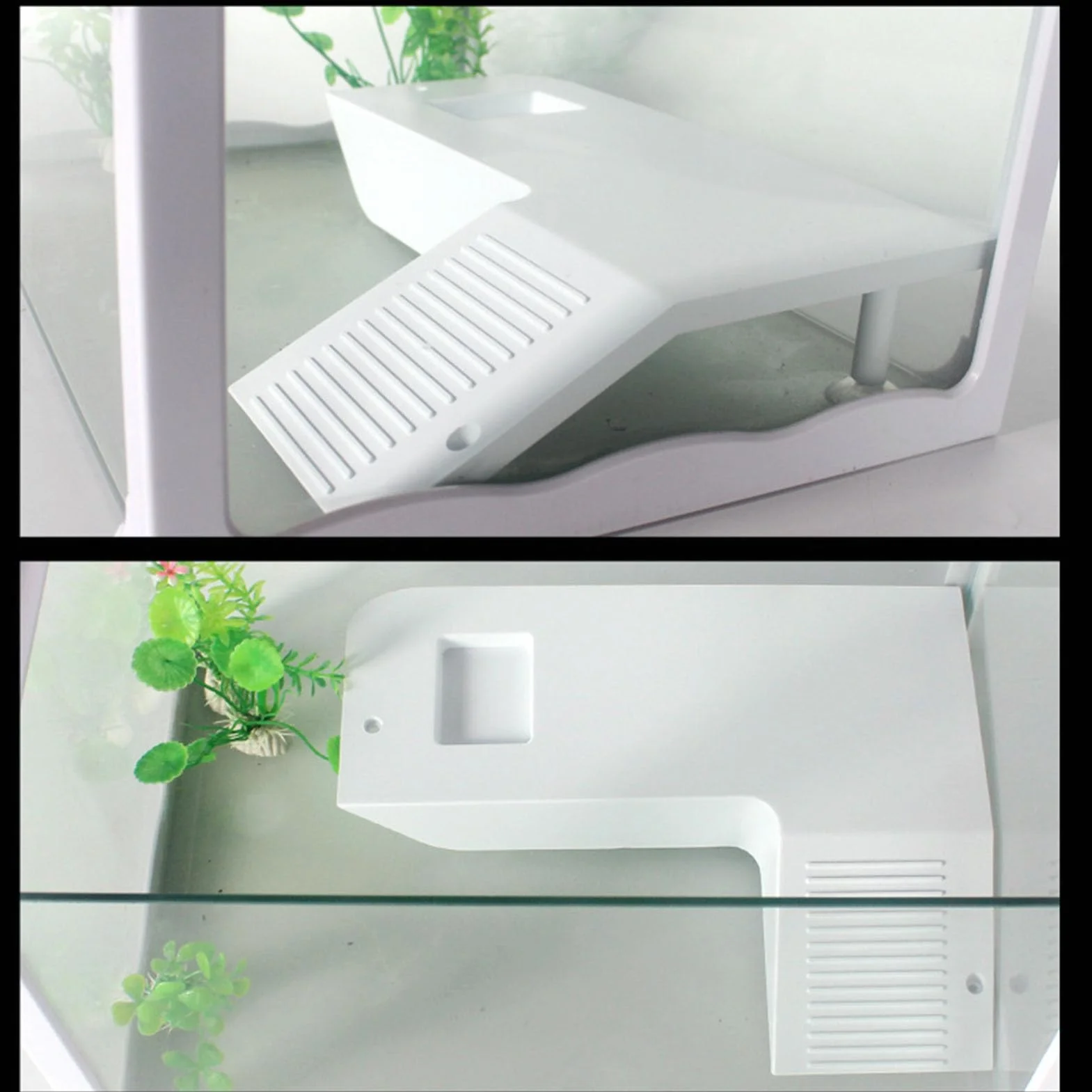 Terrasse pour Reptiles avec Scène d'Escalade Stable, Plateforme de Repos pour Tortues