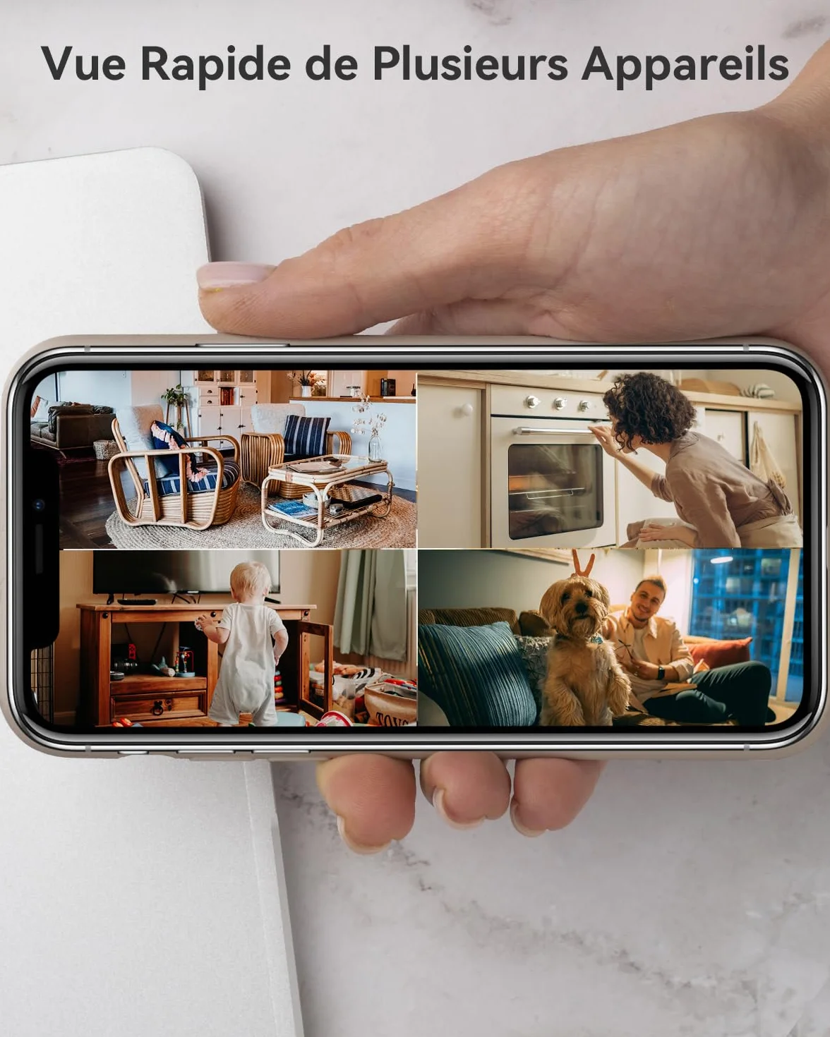 Imou 2K 3MP Caméra Surveillance WiFi Intérieure 360° Connectée Smartphone Détection Humaine AI Suivi Intelligent Sirène Audio Bidirectionnel Compatible Alexa