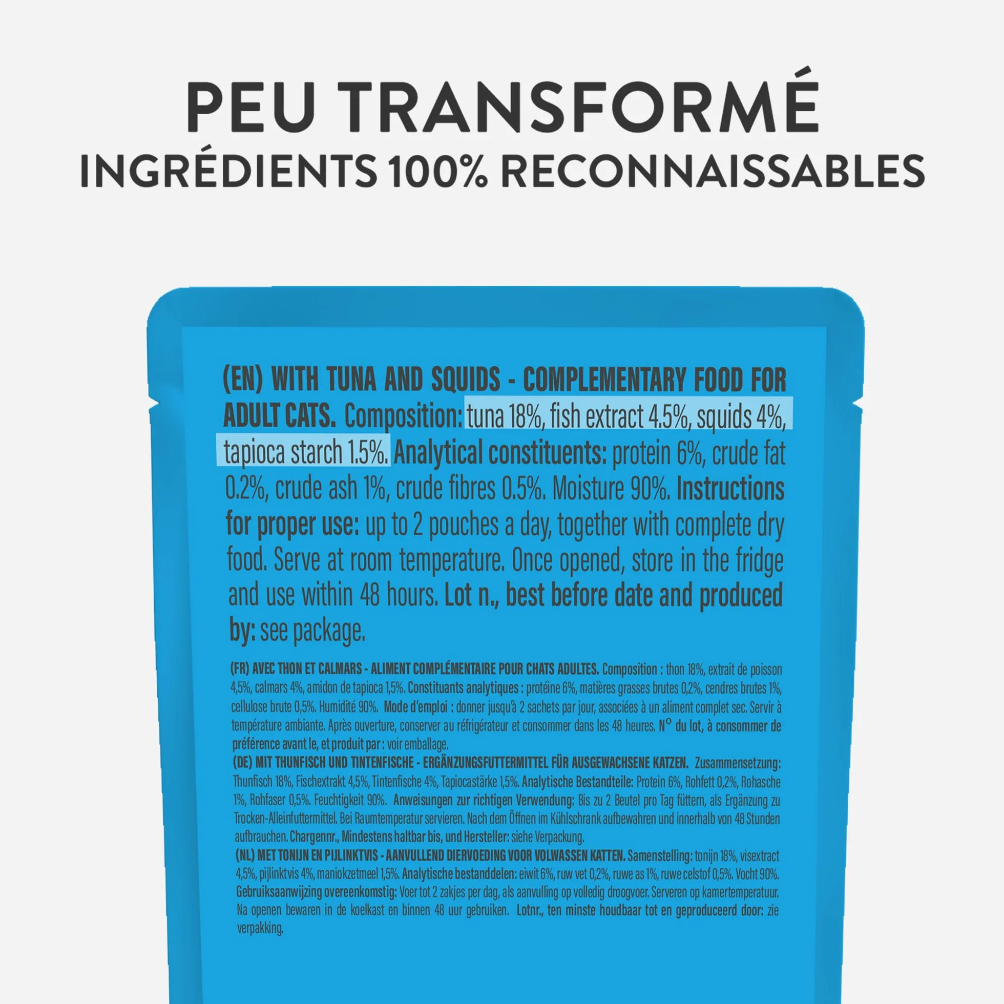 Schesir Filets de Thon et calmar Nourriture Humide pour Chats 12 sachets 40 g
