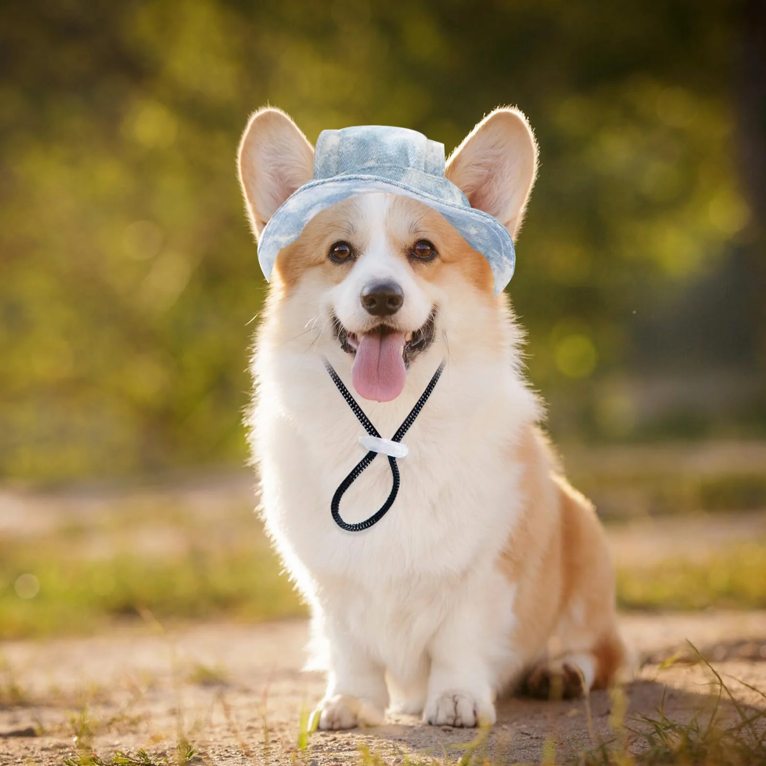 Chien Chapeau de Sport Élégant, Casquette de Baseball pour Chats Protection Solaire, Chapeau de Soleil pour Chiens Ajustable, Casquette de Soleil pour Petits Chiens, Chiots, Chats (Bleu, M)