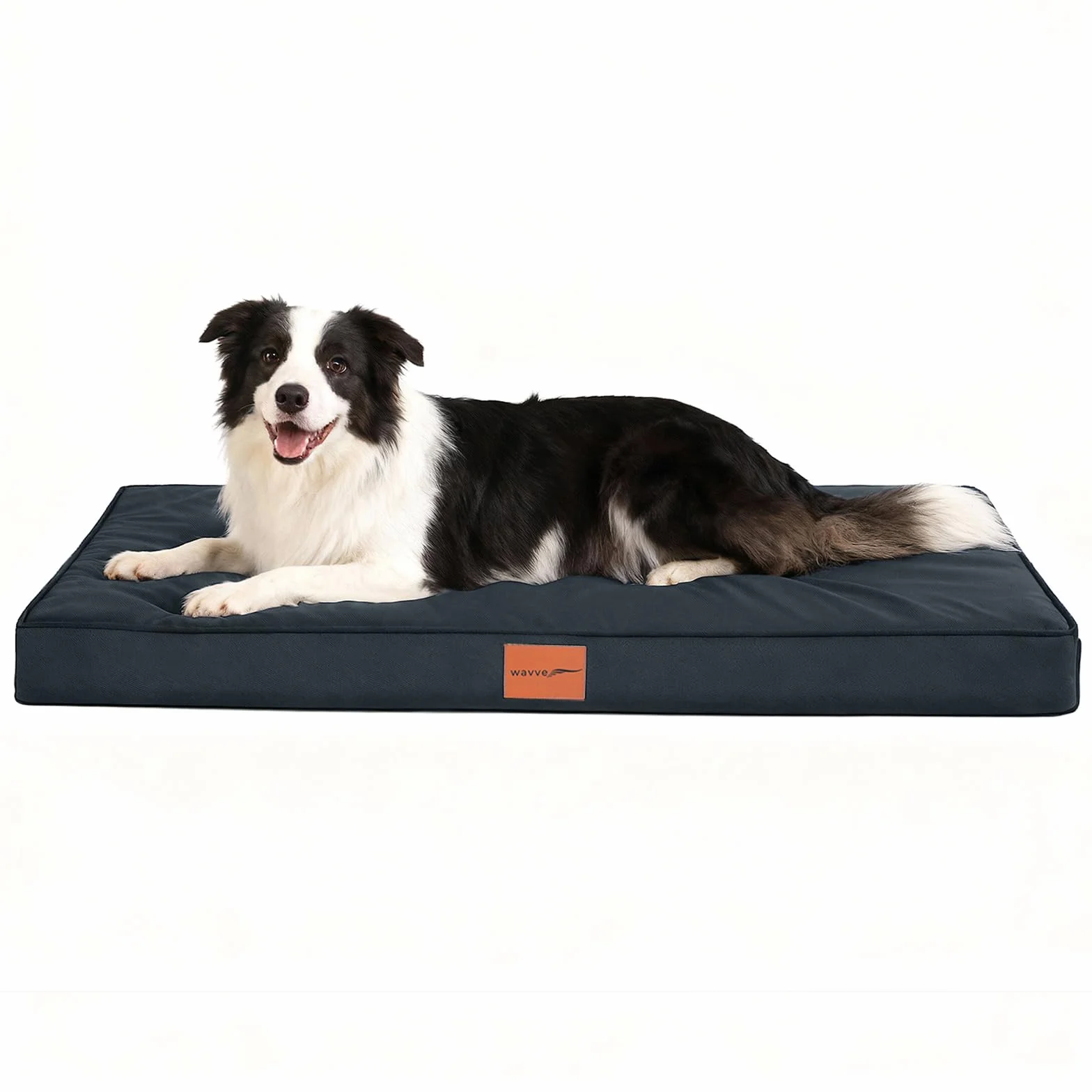 WAVVE Panier Chien Orthopédique 91x69x7.6 cm Lavable Imperméable Coussin Gris