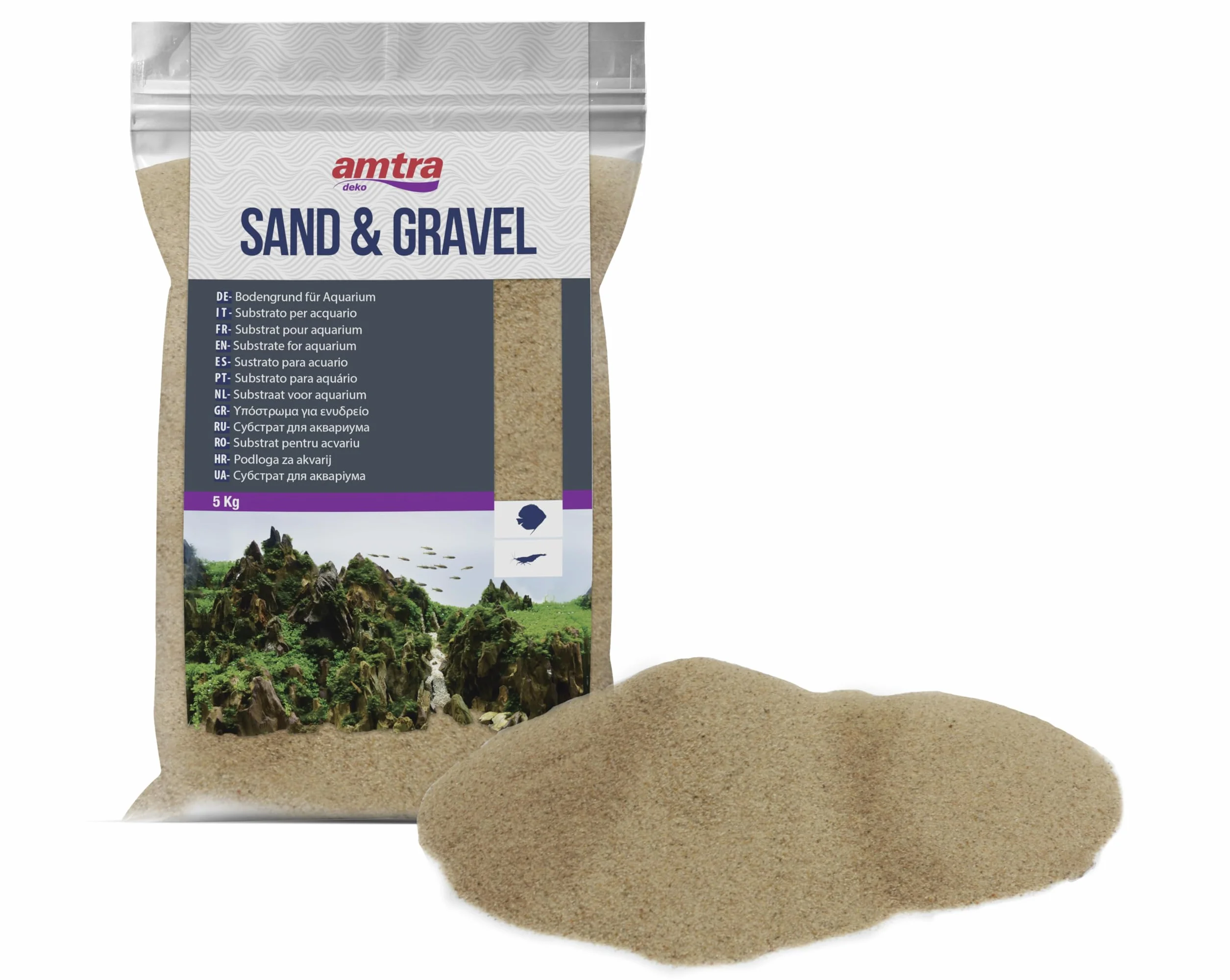 Amtra Sable Ambra Extrafin pour Aquariophilie 0.1-0.2 mm 5 kg