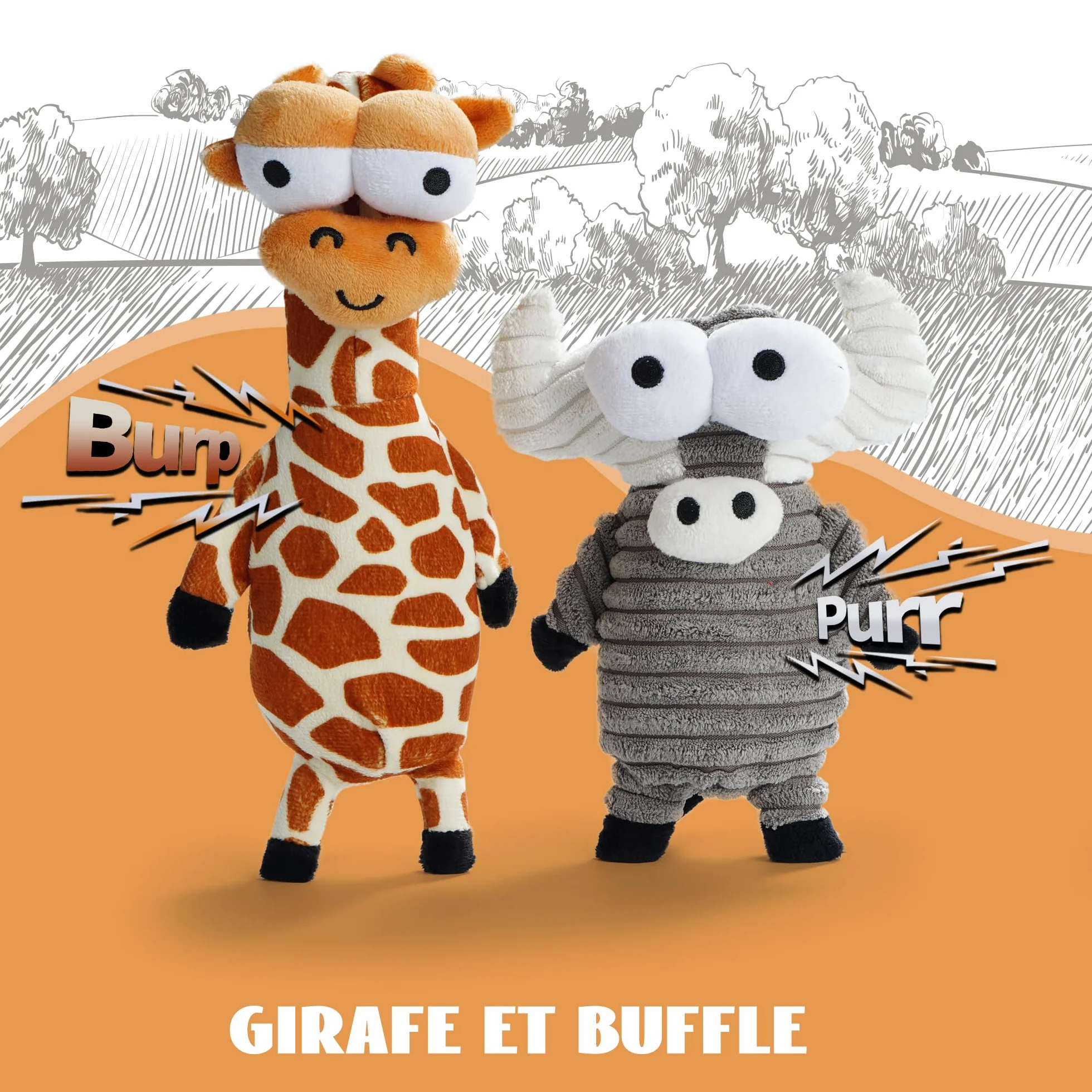 Jouet Chien Nocciola Lot De 5 avec Couineur Papier Bruissant, Jouets Interactifs en Peluche Durable pour Petite, Moyenne et Grande