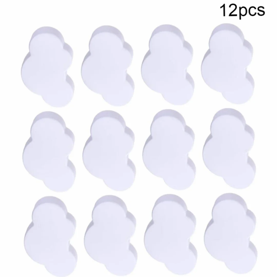 Poignées de Meuble en Forme de Nuage NIDONE 12 Boutons pour Chambre d'enfant Tiroir (Blanc)
