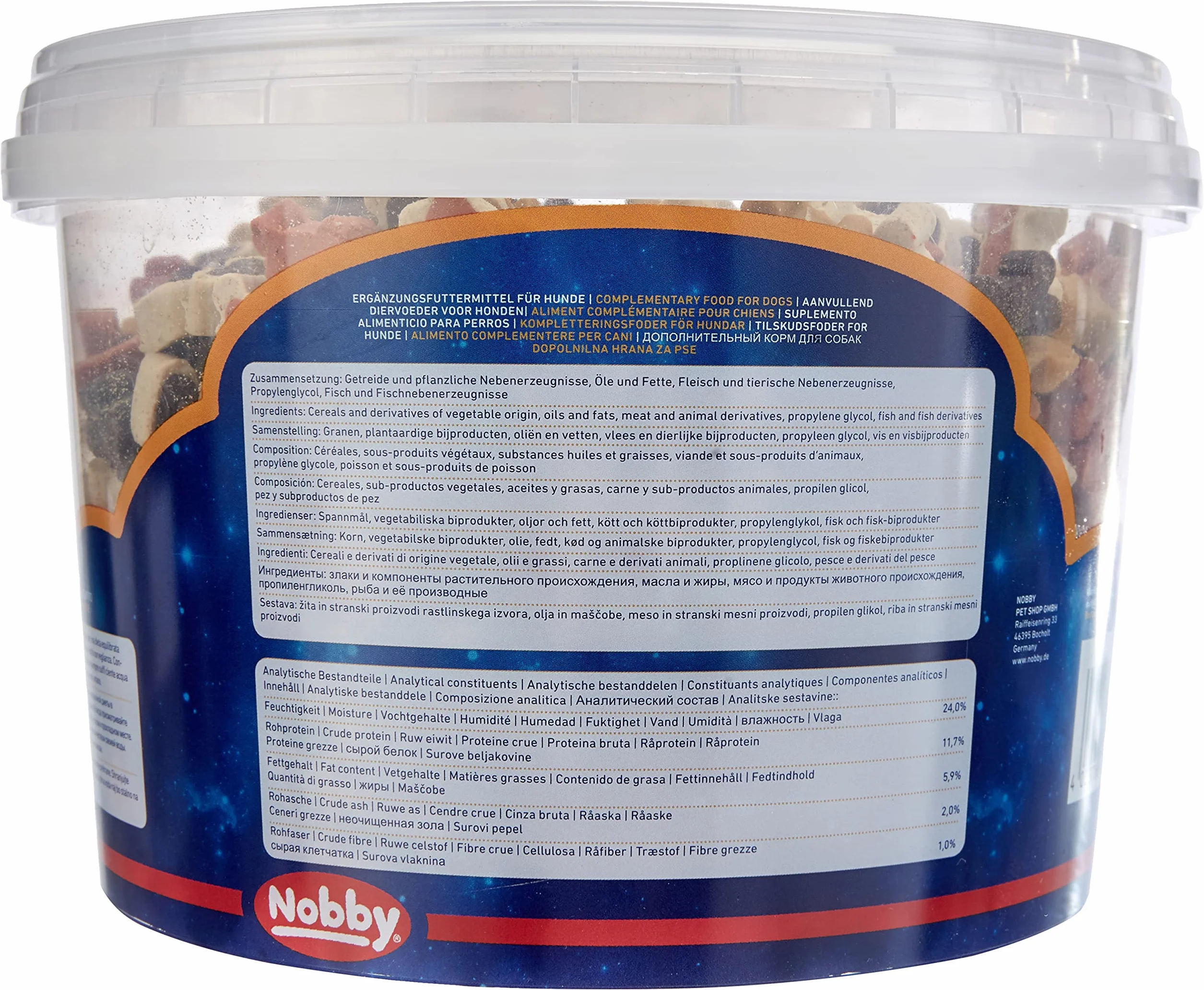Nobby Friandise Seau Party Mix pour chien 1,8 Kg