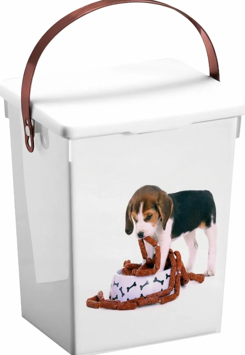 Boîte à Croquettes 5L Hermétique pour Chien et Chat – Stockage Optimal, Design Animalier