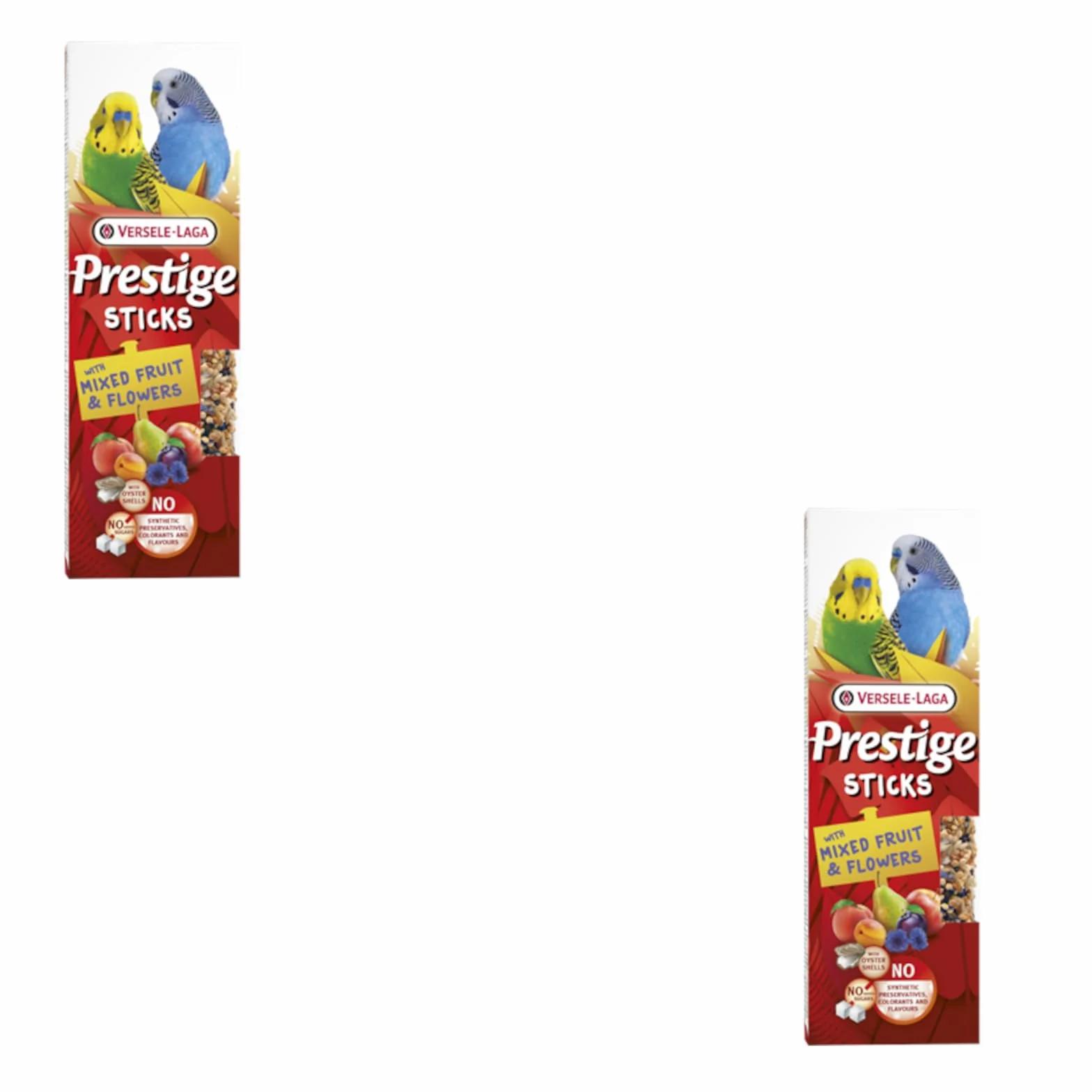 Versele-Laga Prestige Sticks Perruches Petites Fruits & Fleurs 2 x 60 g Snack sans conservateurs