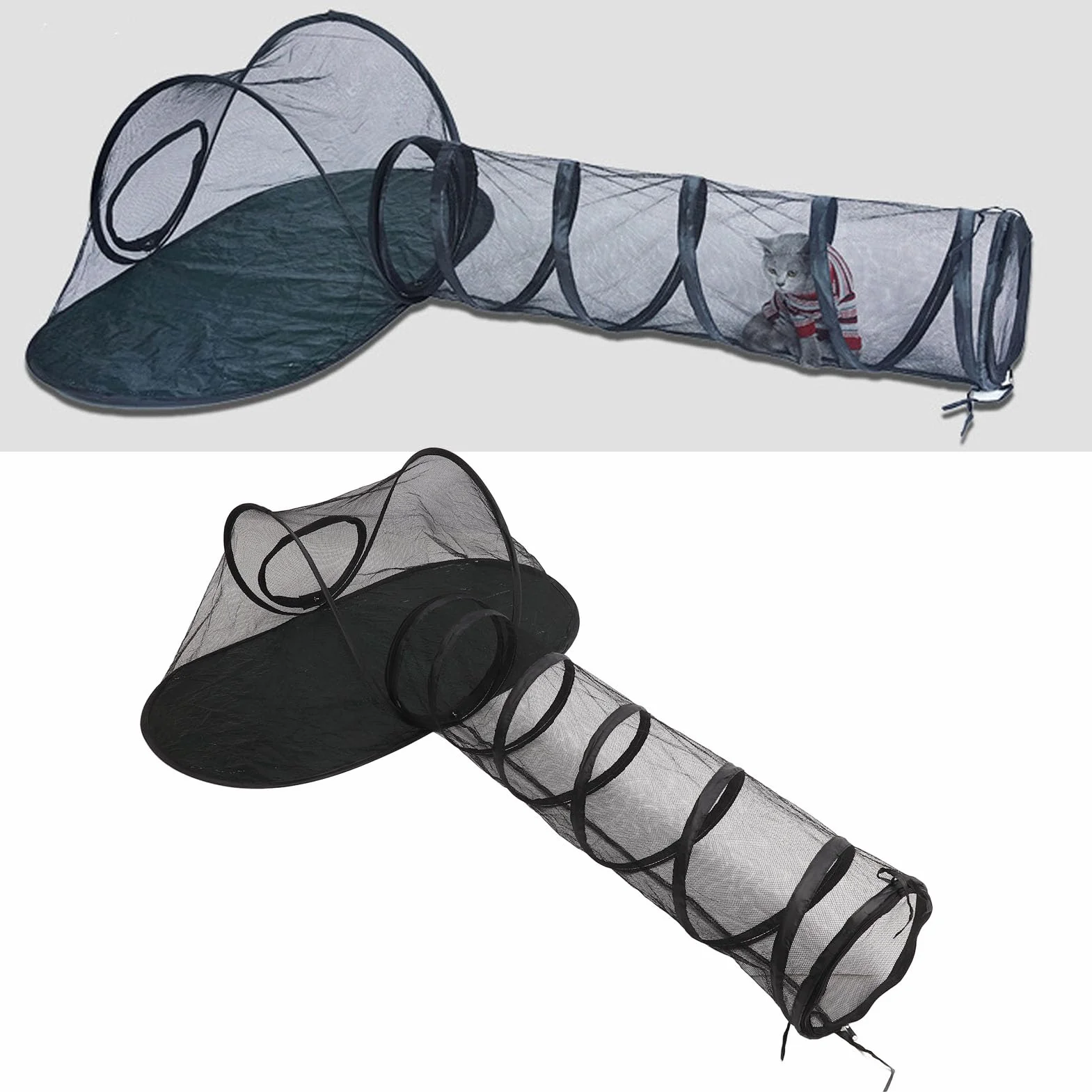 Enclos d'extérieur pour chat avec tunnel tente de jeu pliable portable