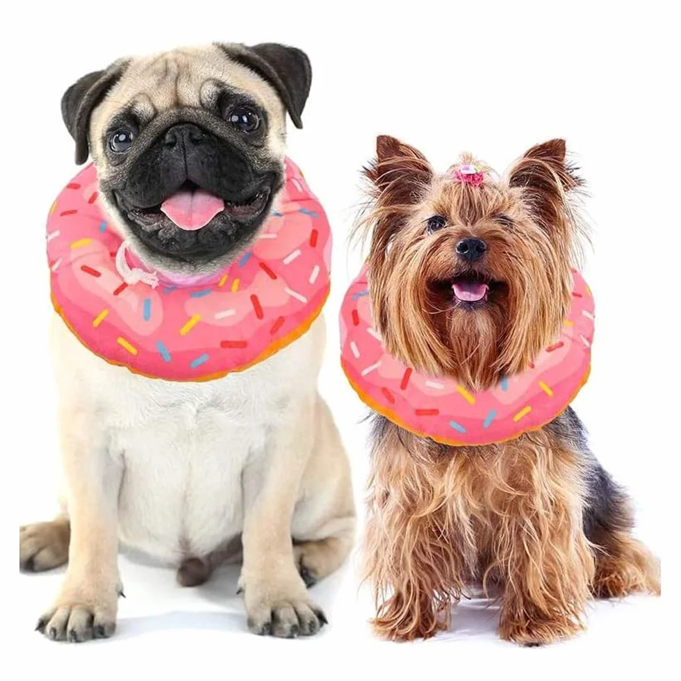 Collier de Récupération pour Chat, Collerette de Protection Souple Anti-Morsure, Cône Anti Léchage Après Chirurgie Rose (M)