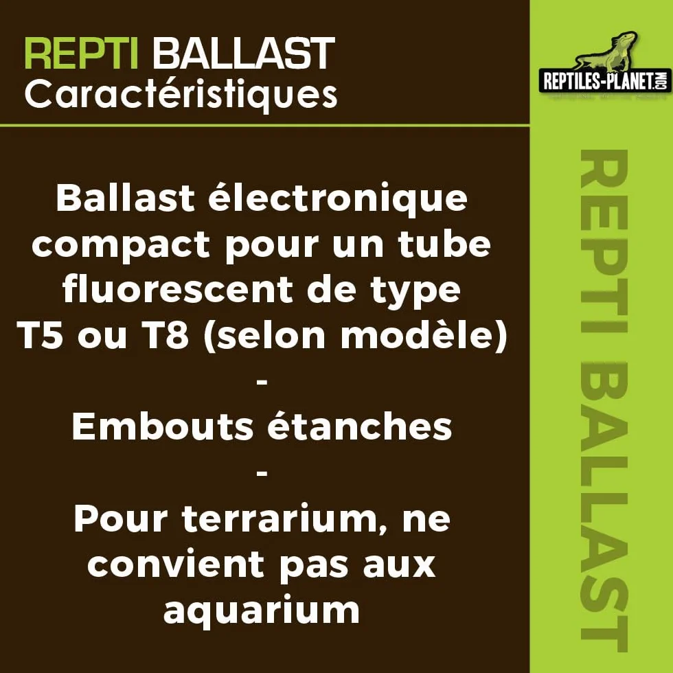 Reptiles Planet Repti Ballast Tube Fluorescent T5 39 W Noir