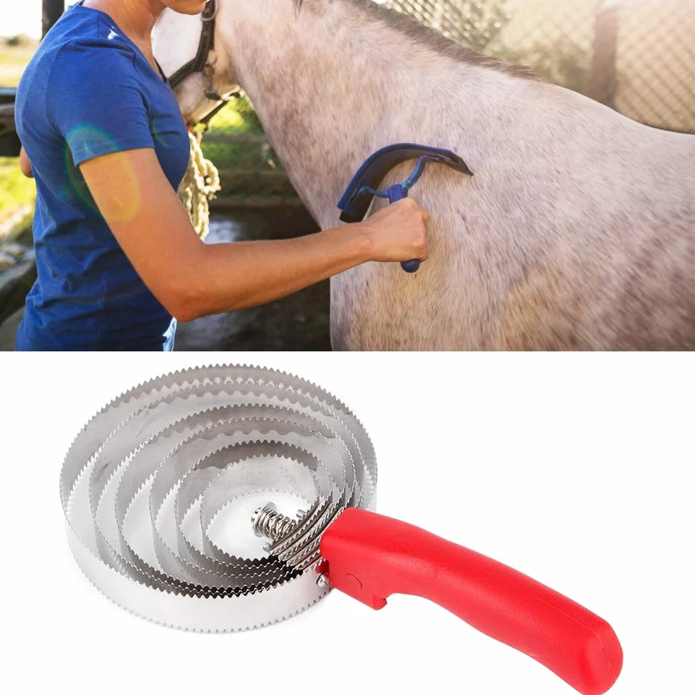 Brosse à cheval professionnelle, peigne à curry pour soins équins, ensemble de toilettage pour grands chevaux