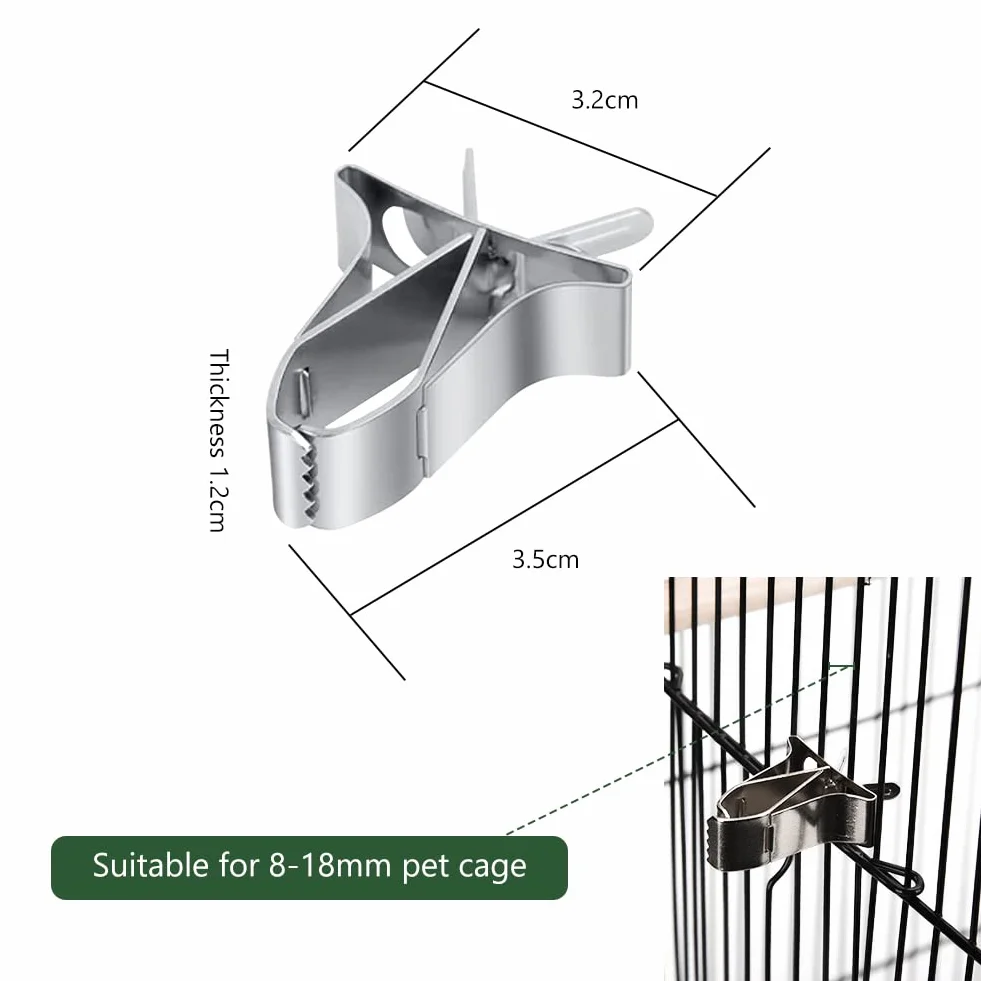Lot de 3 pinces pour perruches et calopsittes