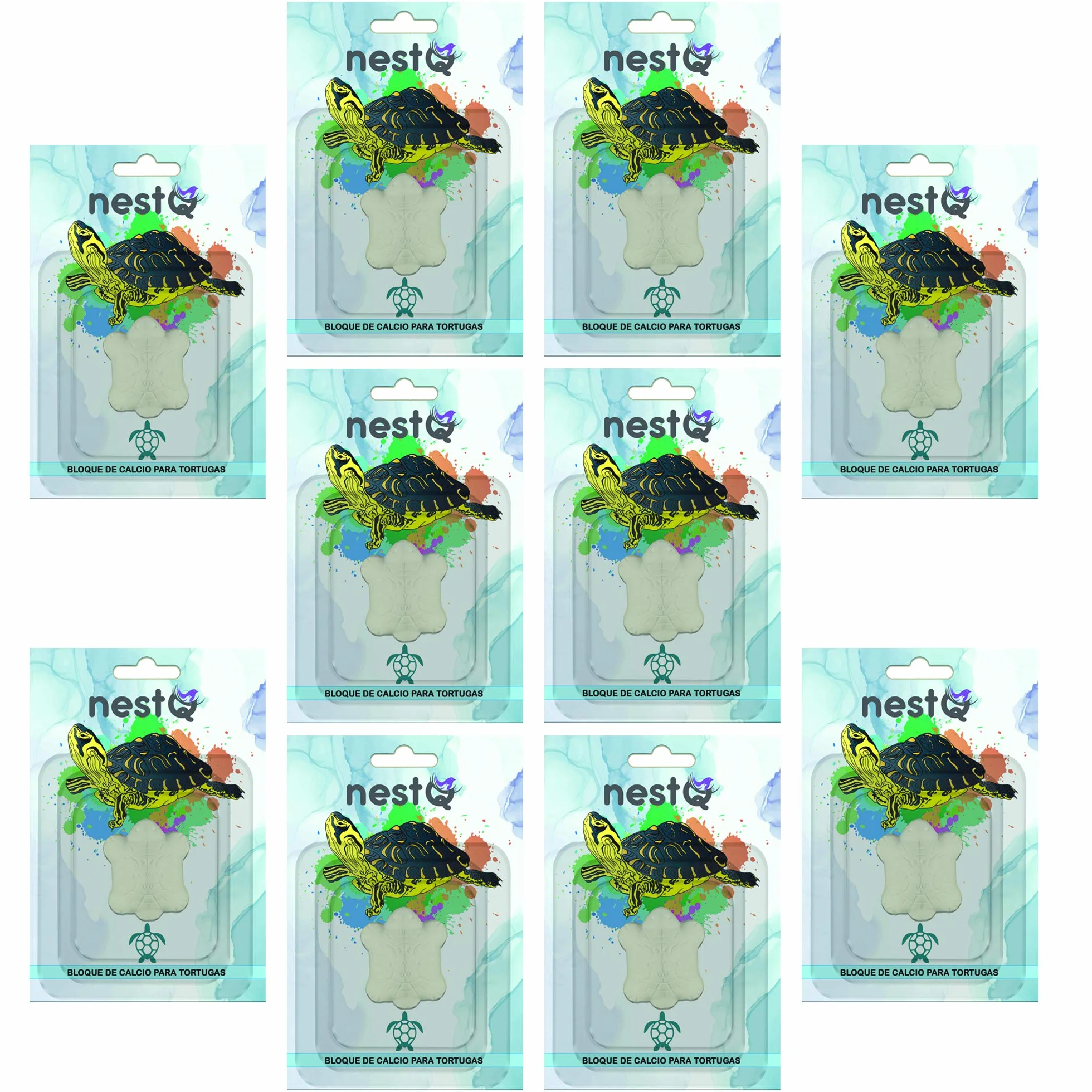 Blocs De Calcium pour Tortues Lot de 10 Purifie L'Eau Neutralise Les Odeurs Renforce La Carapace avec Vitamine B1 5cm
