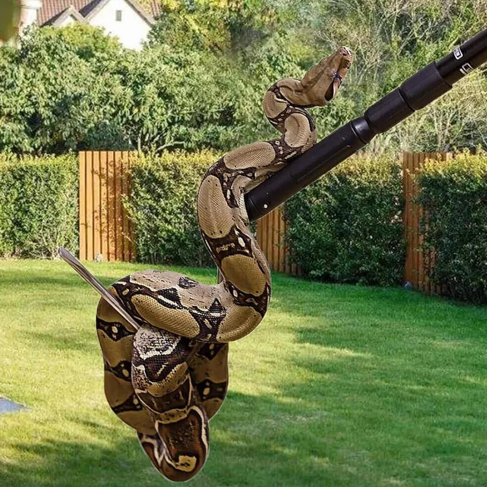 Crochet de Serpent Rétractable 55 Pouces, Pince à Serpent Bâton de Ramassage de Reptile