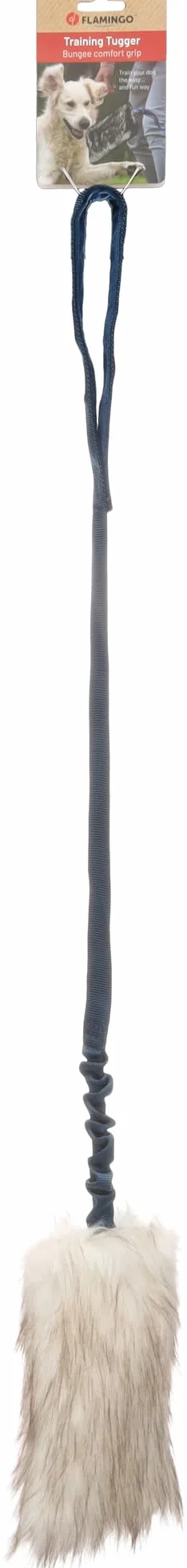 Flamingo Jouet Fauxtra Élastique Peluche Longue Blanc pour Chiens 100x12x4 cm