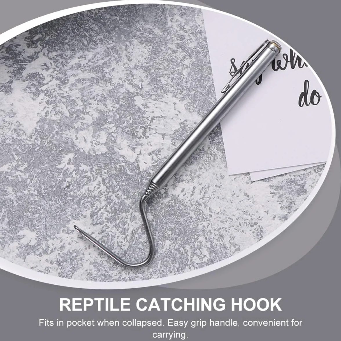 PRETYZOOM Crochet en Acier Inoxydable 71 Cm pour Attraper Un Serpent Poignée Antidérapante