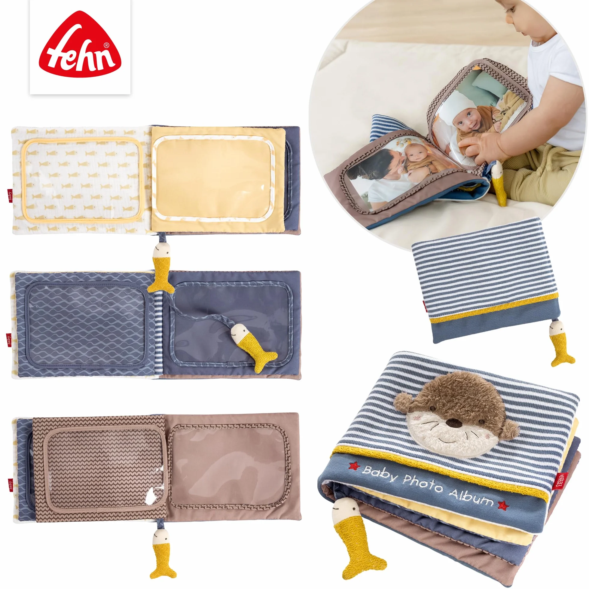 Fehn Album Photo Loutre pour Bébés dès la Naissance - Découvrir, Explorer, Ressentir