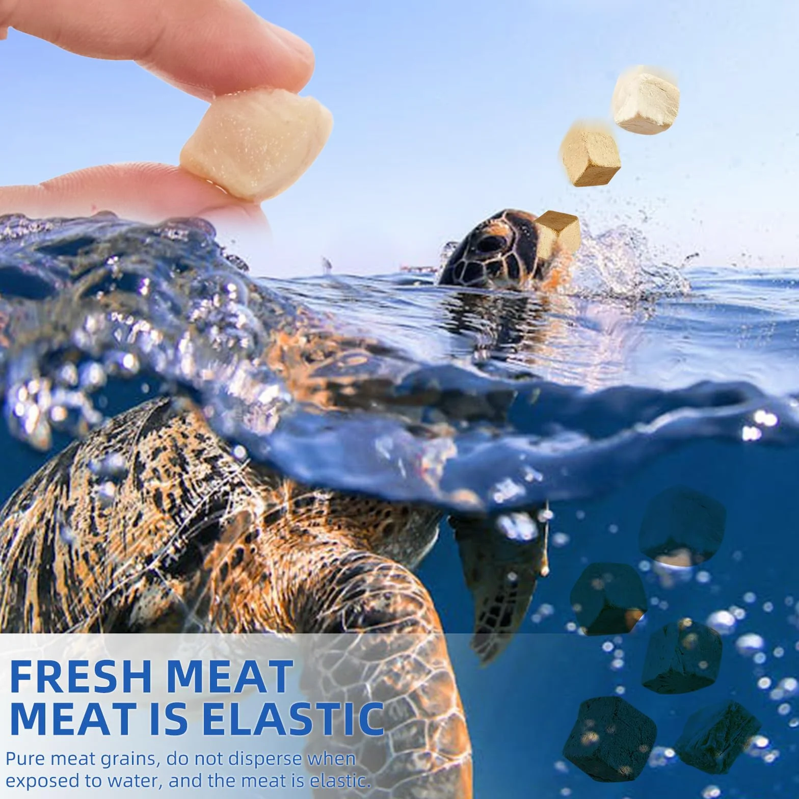 Nourriture 3 en 1 pour Tortues de Viande, Poulet et Poisson Lyophilisés, 90g