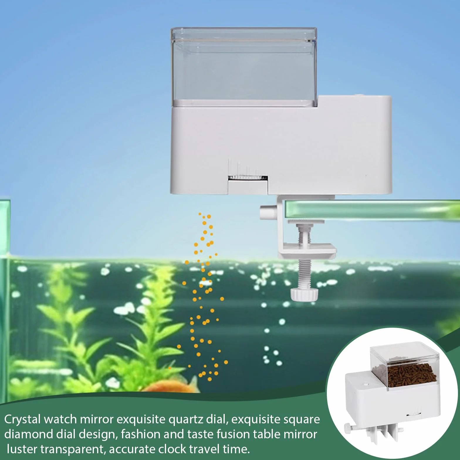 Distributeur automatique de nourriture pour aquarium 150 ml 4 modes de mesure du temps pour poissons et poissons rouges avec réservoir