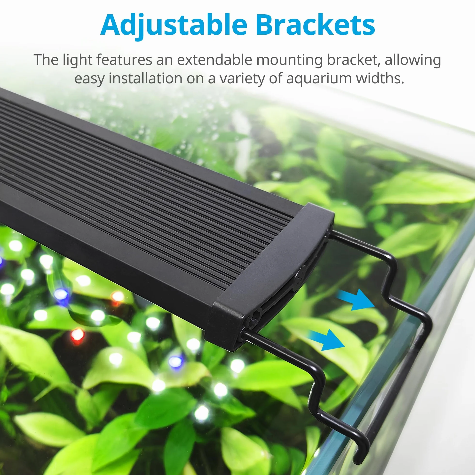 NICREW SlimLED Rampe LED Aquarium 43-60 cm 14W 920 LM Spectre Complet Minuterie