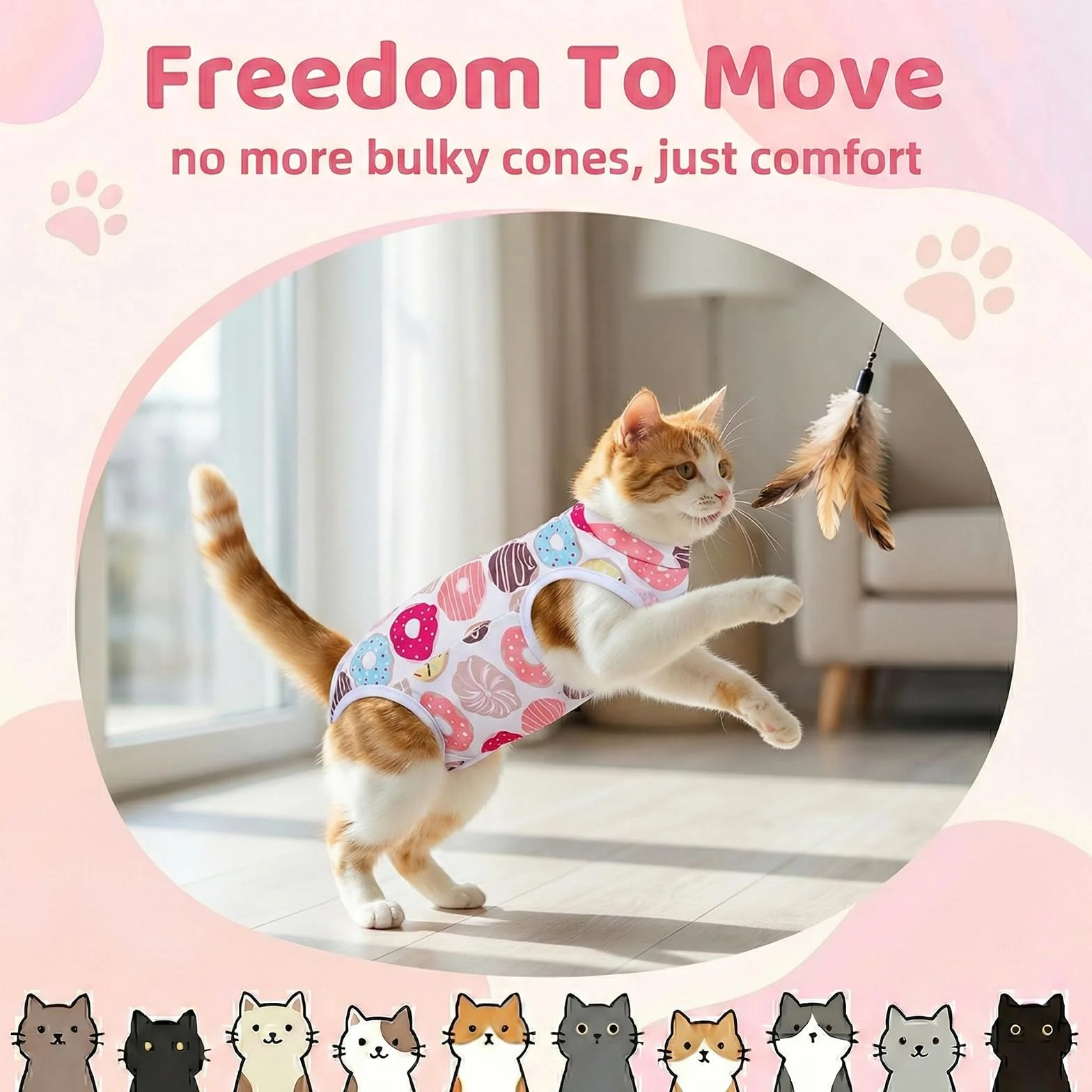 Body de Protection Post-Chirurgie pour Chiens et Chats Taille L