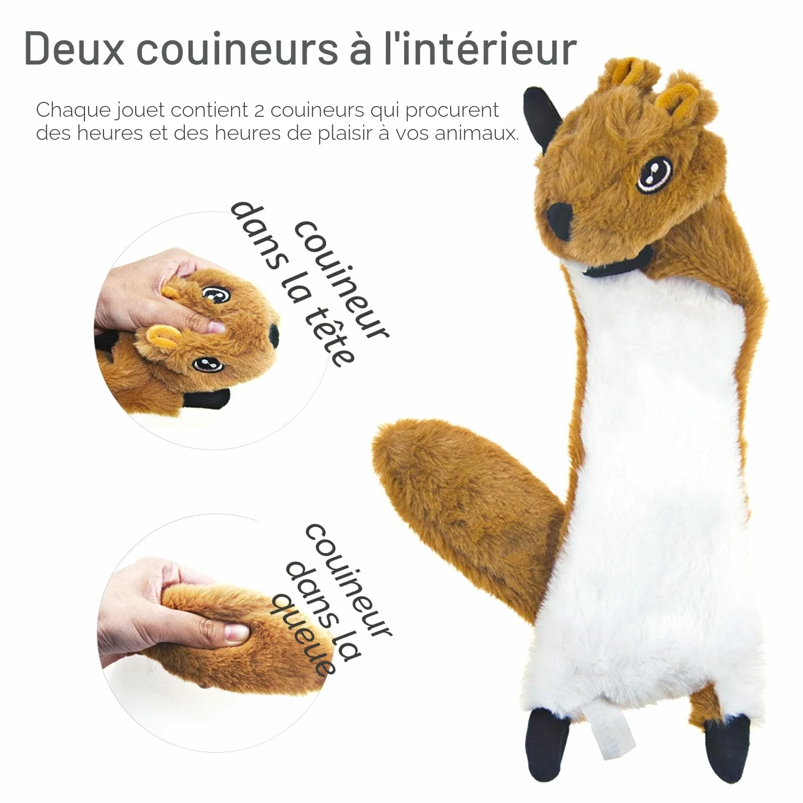 SHARLOVY Dog Squeaky Toys 5 Pack, Jouet Chien froissé Pas de Rembourrage pour Chiens Grande Taille