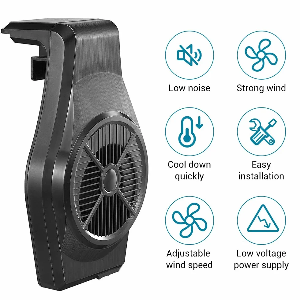 MiOYOOW Mini Refroidisseur d'aquarium, Petit Ventilateur d'aquarium USB Silencieux Refroidisseur d'aquarium Mural à Économie d'énergie avec Large Sortie d'air pour Eau Douce et Eau Salée