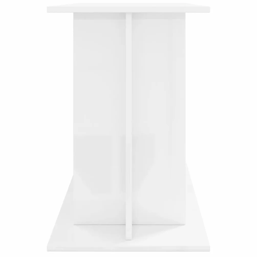 Support d'aquarium blanc brillant 120x40x60cm bois d'ingénierie