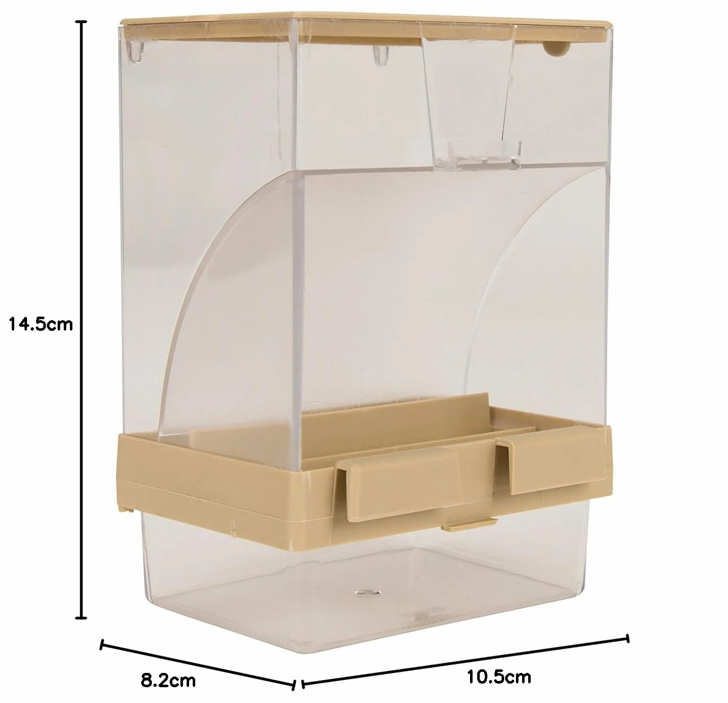 Mangeoire Oiseaux Anti-Gaspillage 10.5x8.2x14.5cm avec Bac de Récupération des Graines et Tiroir à Déchets