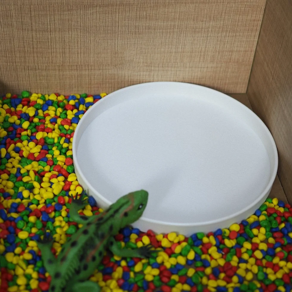 OMEM Gamelle pour reptiles Taille L Blanc