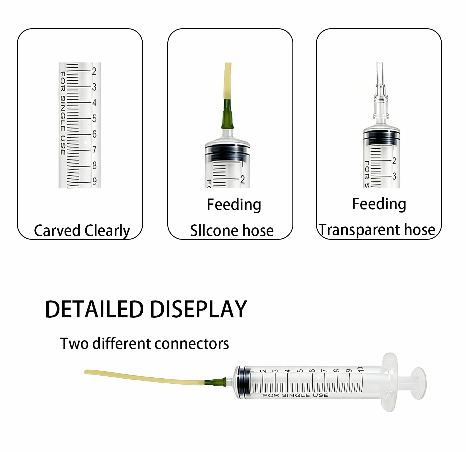 Lot de 15 seringues doseur précis 10 ml sans aiguille tuyaux silicone cuillère acier inoxydable alimentation main perroquets pigeons