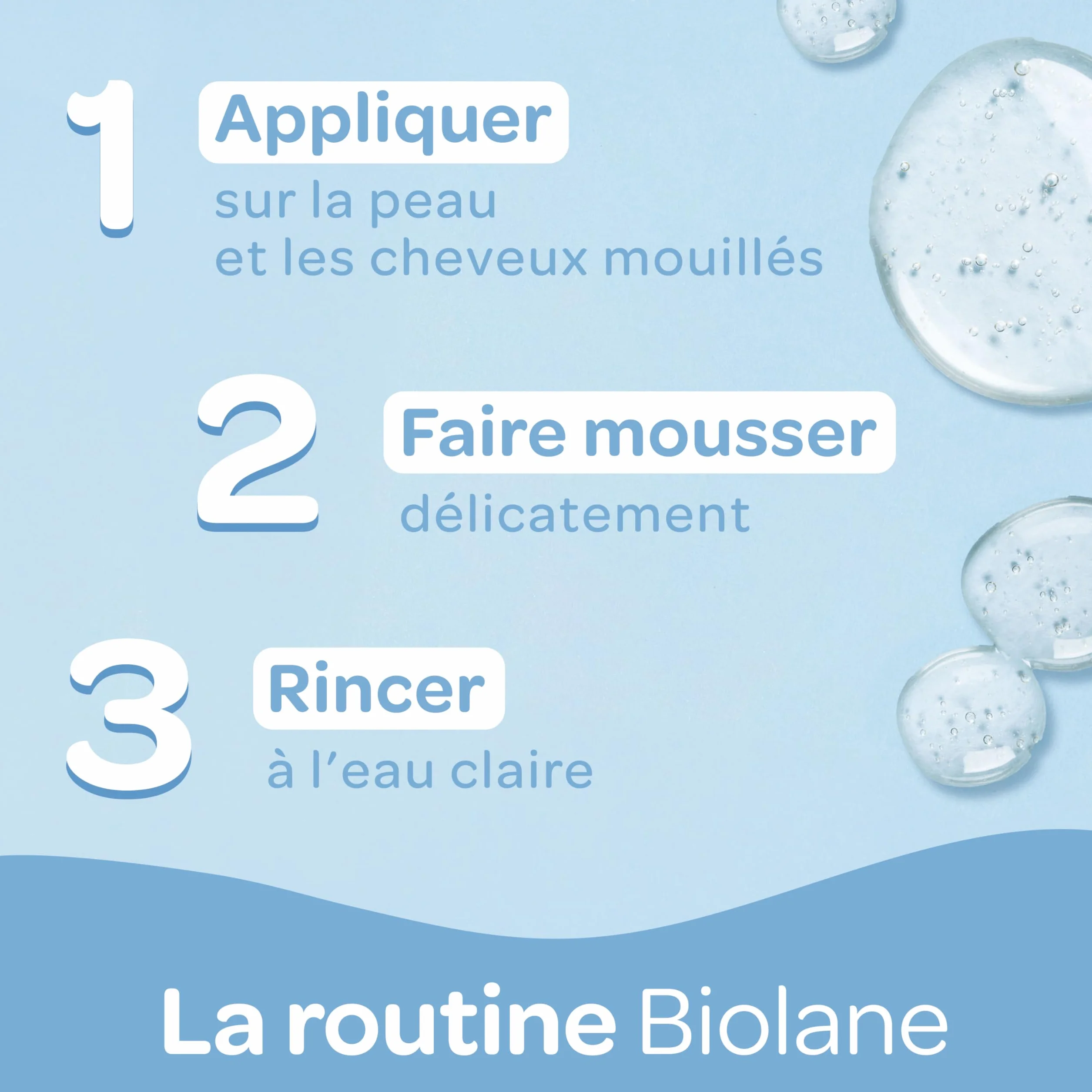 BIOLANE Gel douche bébé corps et cheveux 2 en 1 750ml 97% Origine Naturelle Peaux Sensibles Fabriqué en France