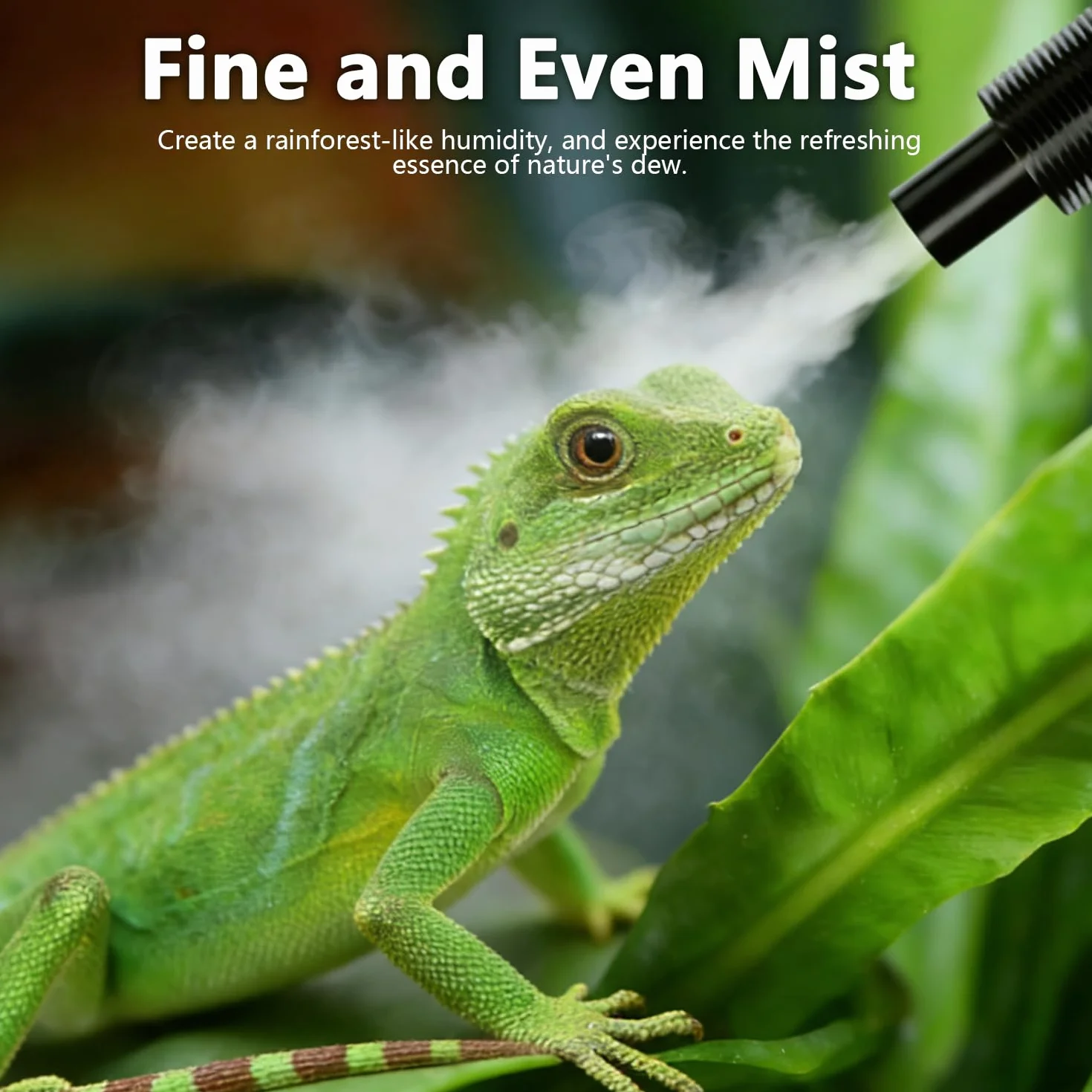 Humidificateur pour Reptiles 4 L Grand Réservoir Brumisateur pour Terrariums avec Télécommande et 2m Tuyau Diffuseur Ultra-silencieux