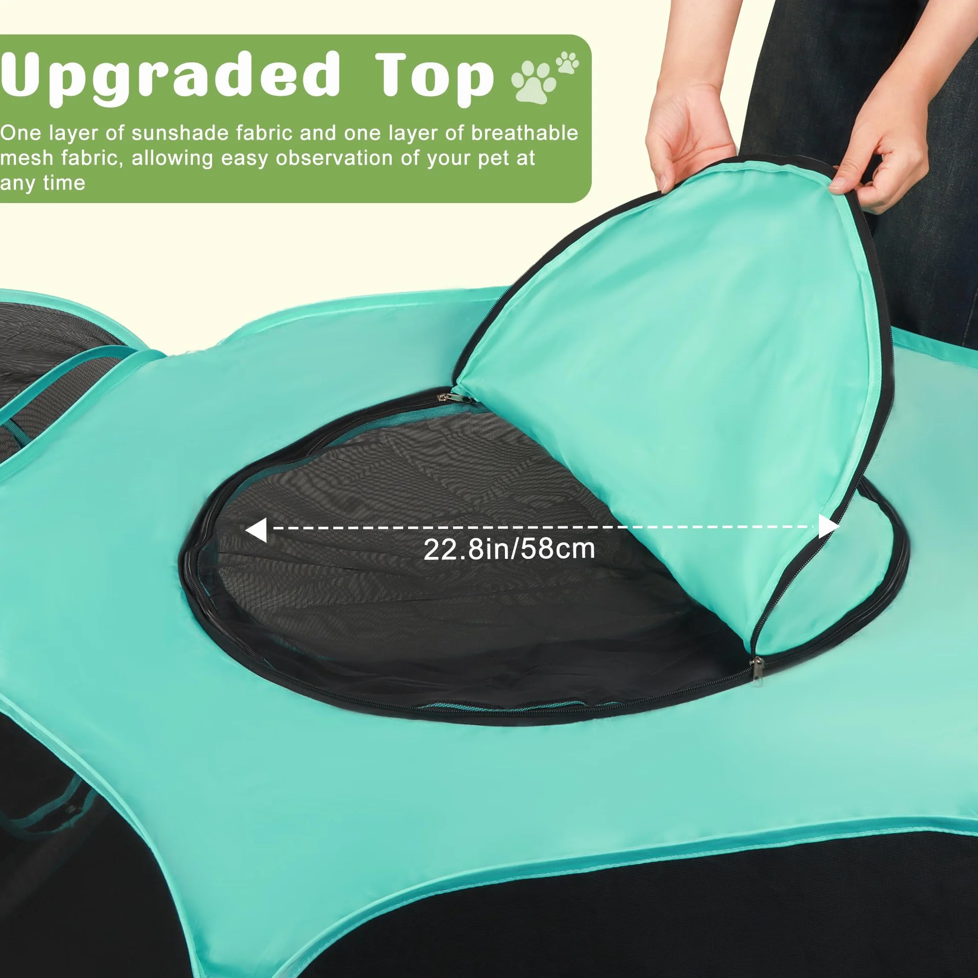Grand enclos pour chat tente pop-up 3 en 1 modulaire avec fenêtres en réseau intérieur extérieur voyage