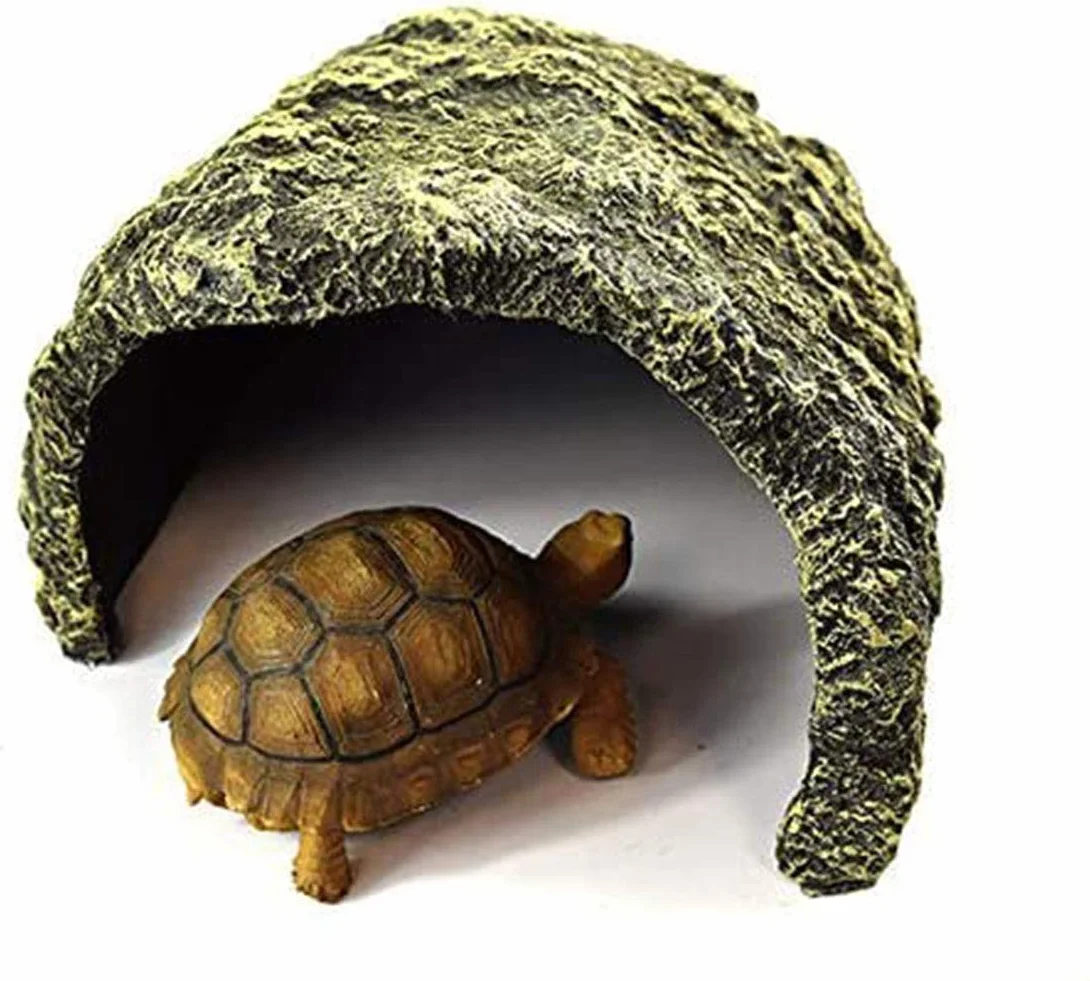 OMEM Trou d'évasion pour reptiles - Grande maison d'évasion - Aquarium tortue - Aménagement paysager