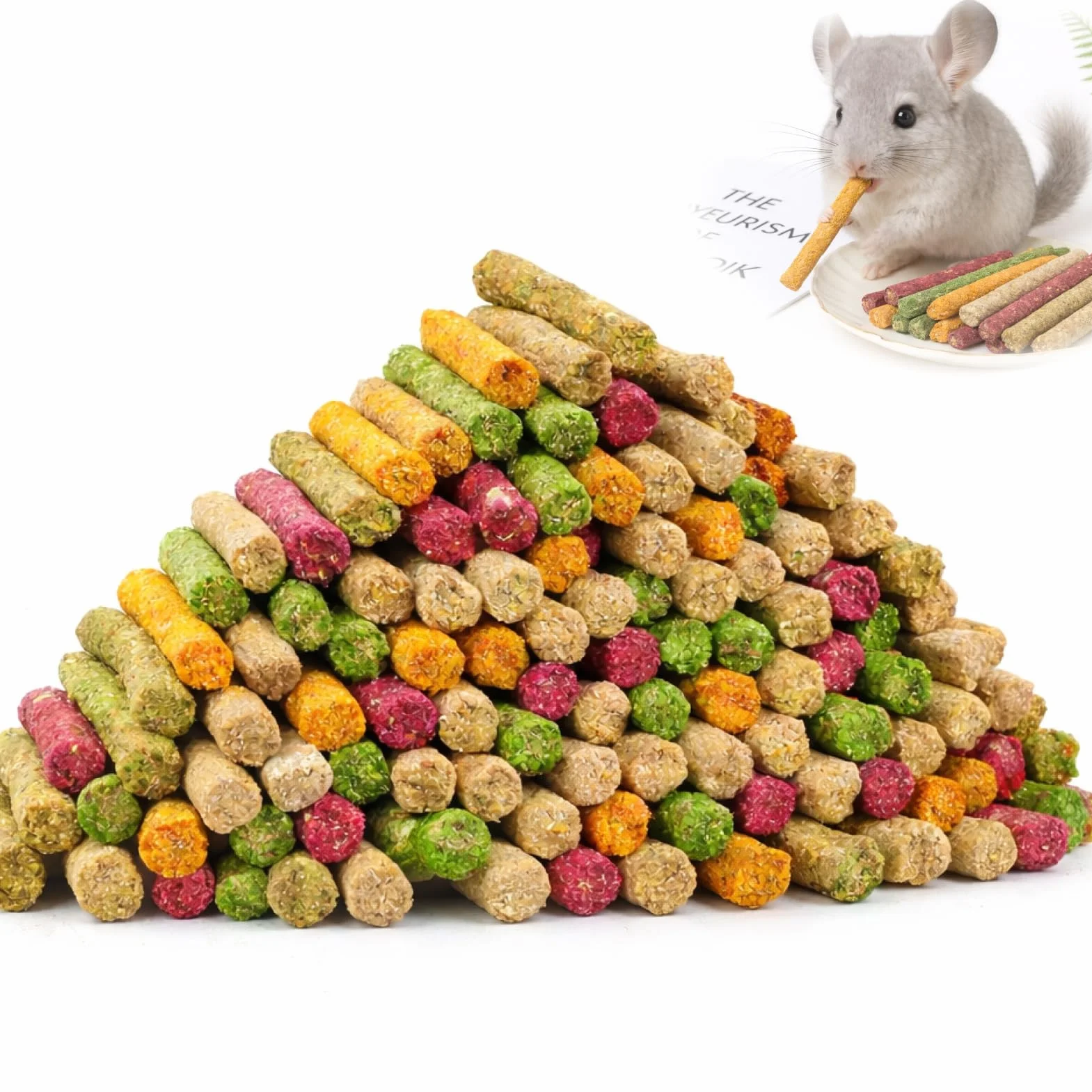 Baton De Foin Lapin Naturelle 120g 20pcs Jouet pour Lapin Hamster Cochon d'Inde