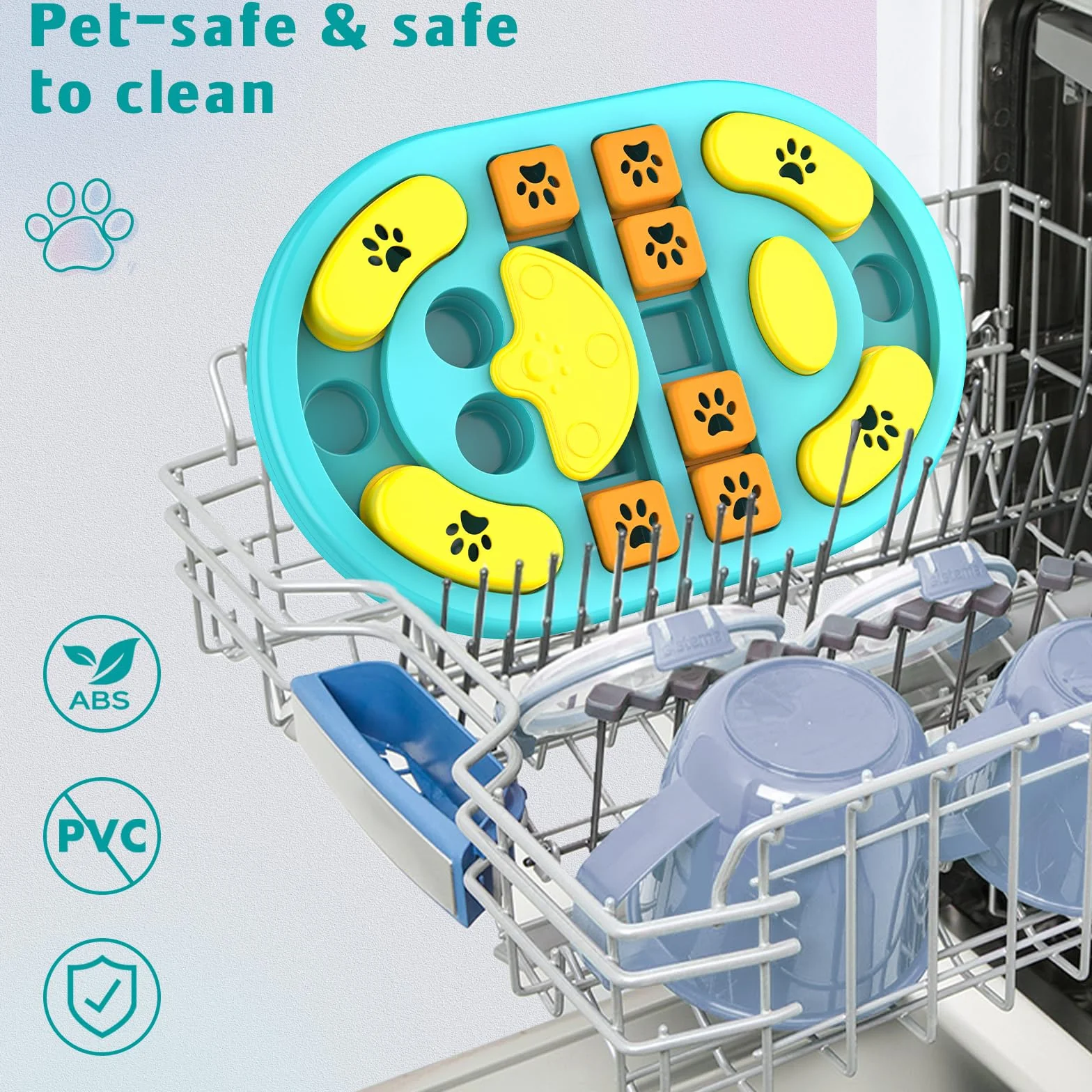 Jouet Interactif Chien Contre L'Ennui avec Sons Grincement, Jouet Intelligence Lavable pour Petits Chiens, Orange Jaune