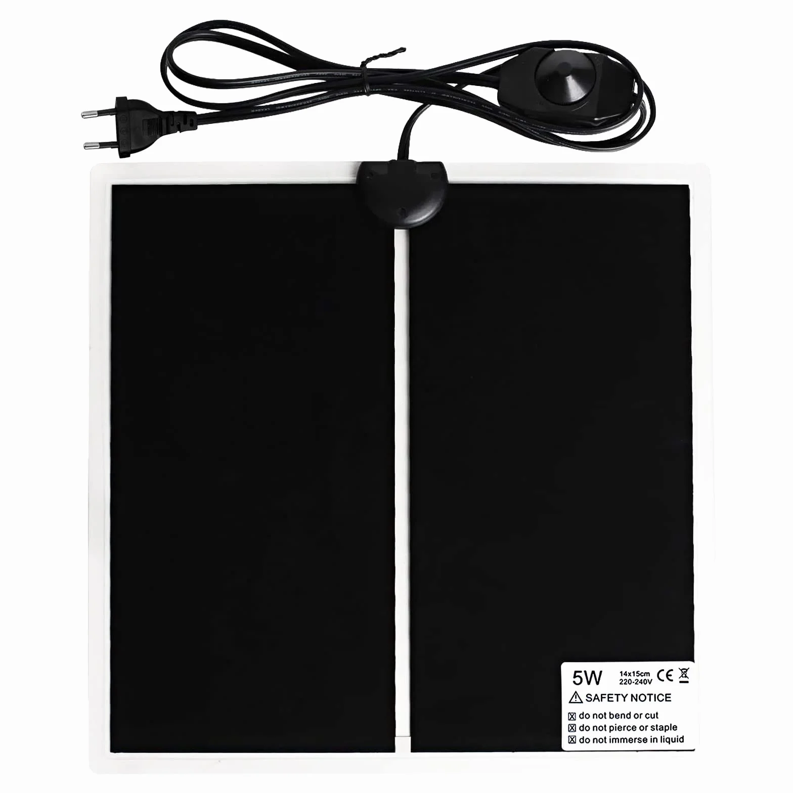 Tapis Chauffant pour Terrarium 15x14cm Reptile 5W 220-240V