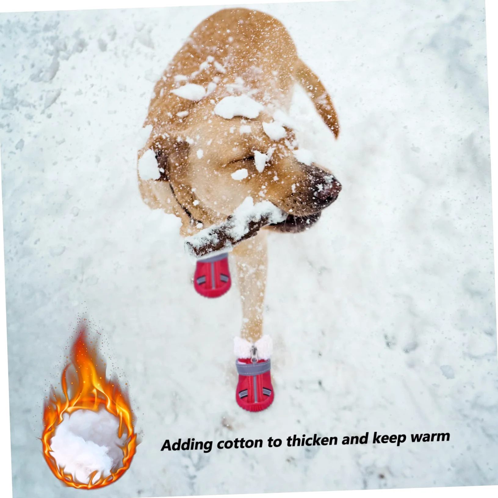POPETPOP 12 Pièces Chaussures De Chien Automne Hiver Bottes Raquettes à Neige pour Petits Chiens Protecteur De Pattes d'animaux De Noël Automne Et Hiver Coton Chaussures Courtes