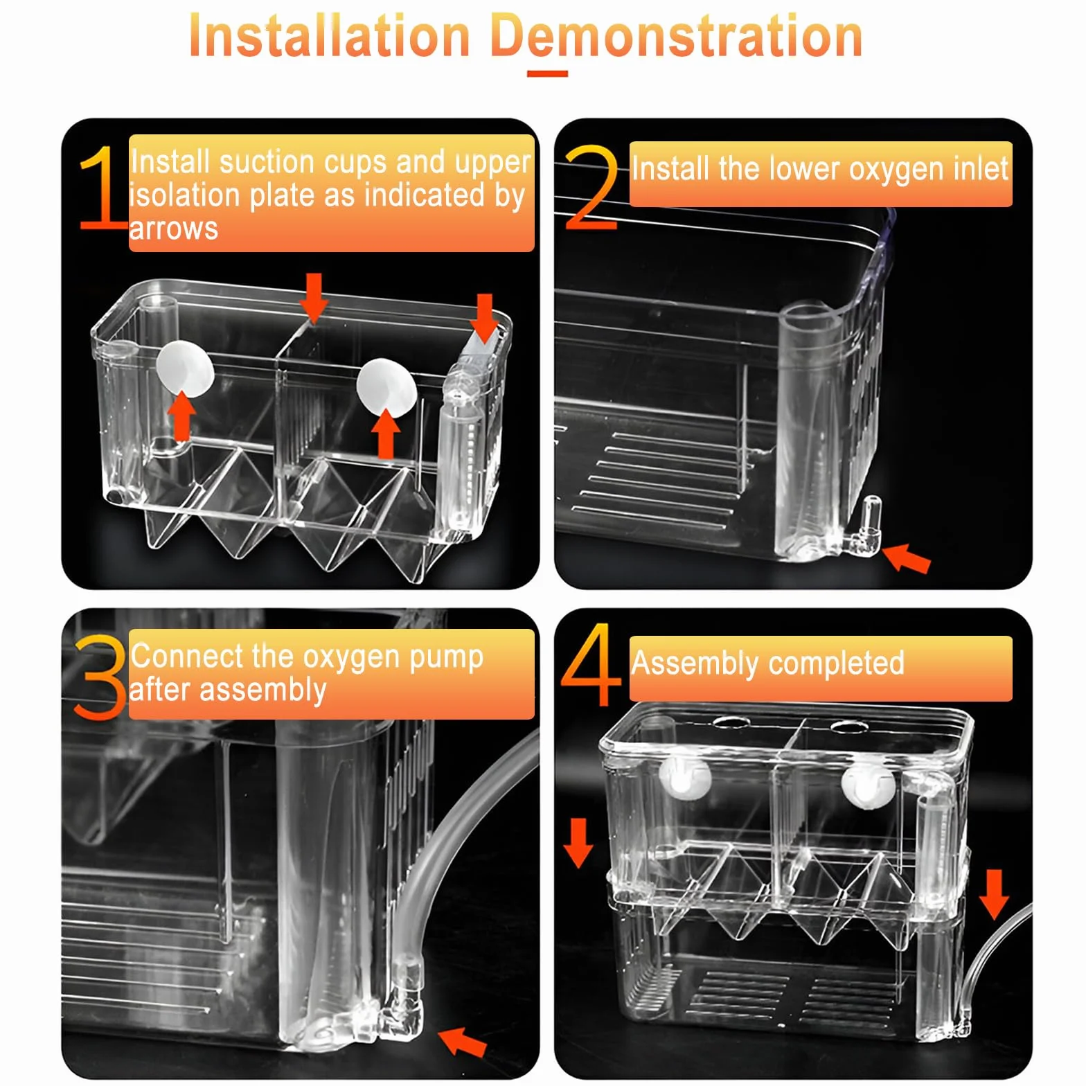 Guador Boîte d'Élevage Aquarium Isolation Incubateur Écloserie Piège Double Guppy Flottant XL