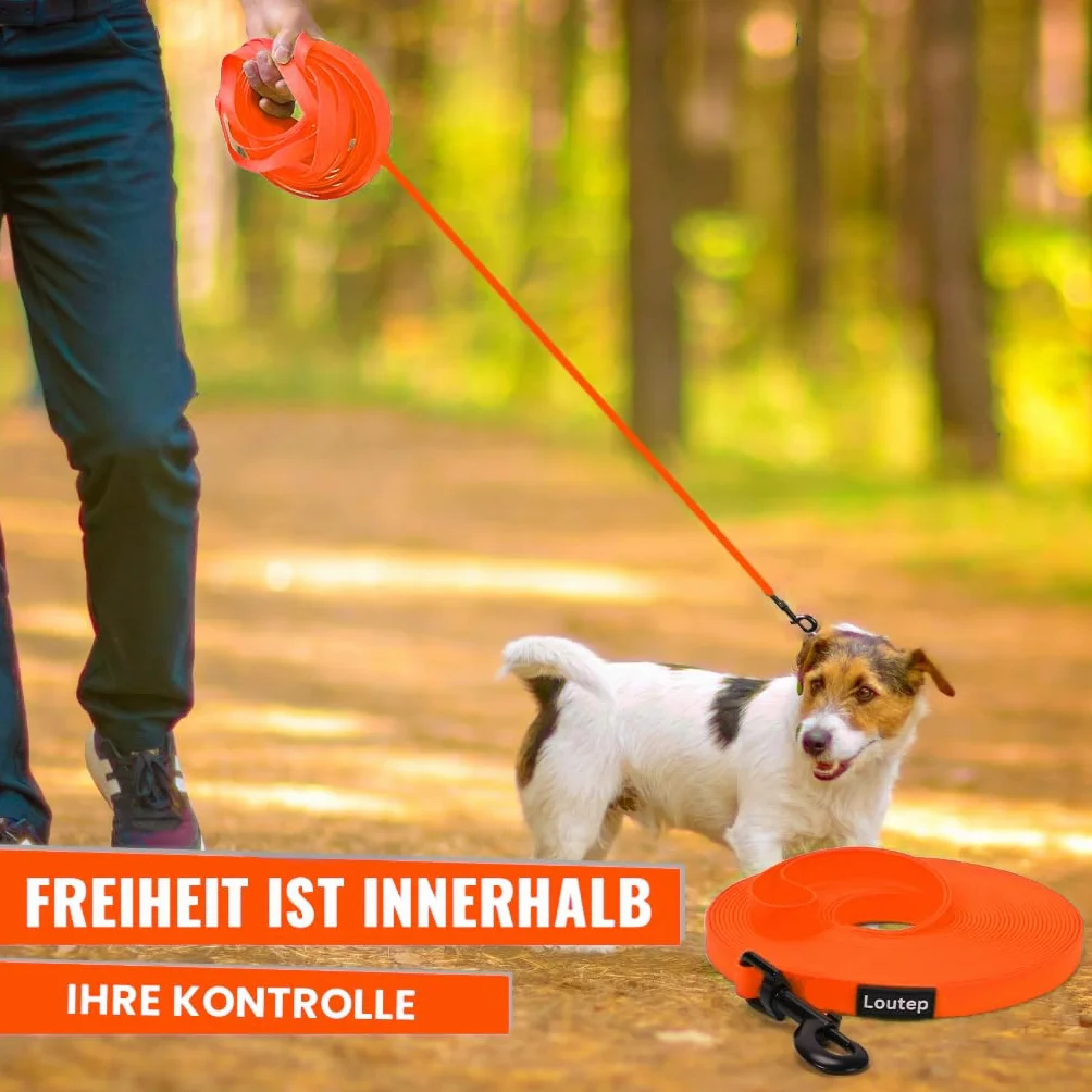 Laisse longue pour chiens Biothane 3 m 5 m 10 m 15 m 20 m