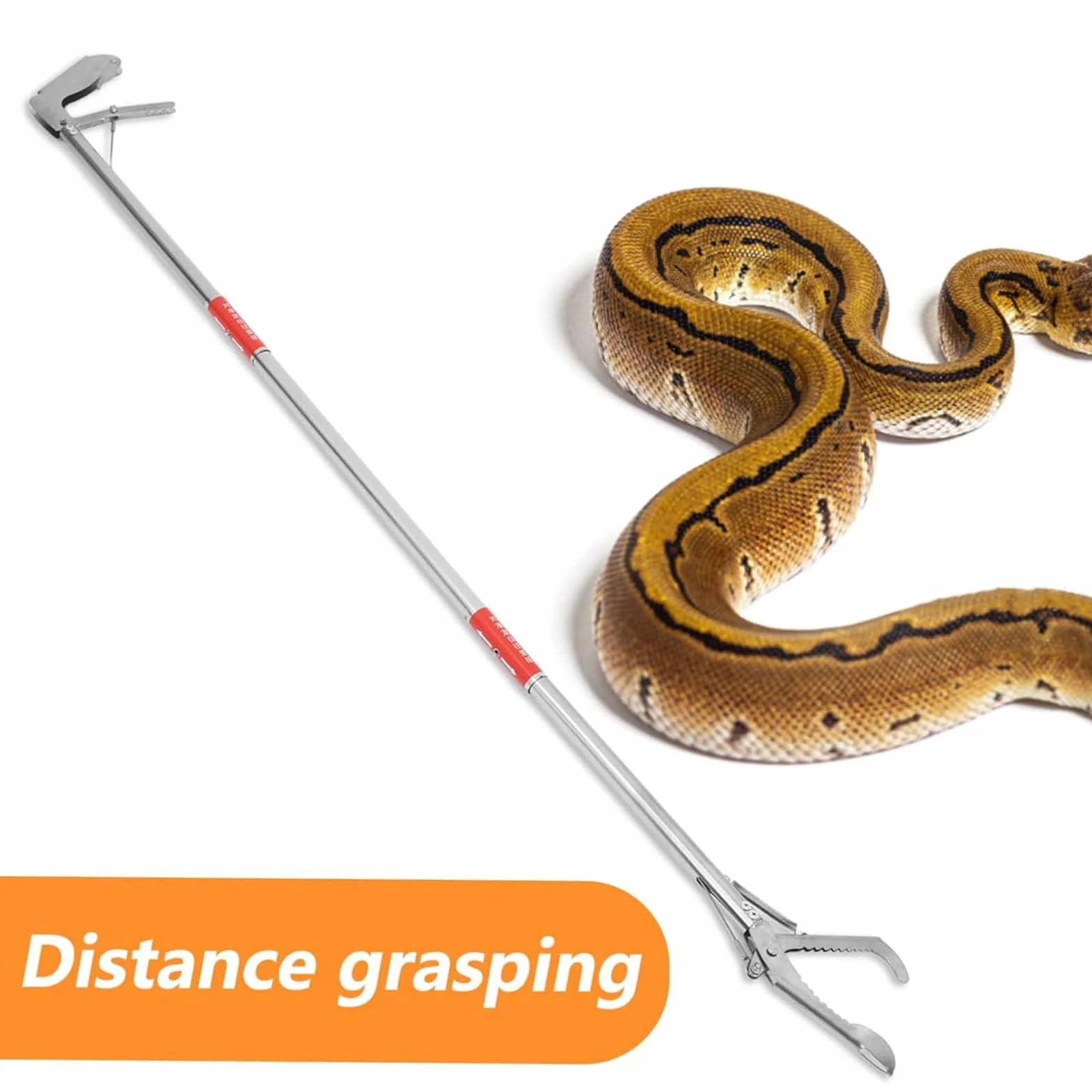 Pinces À Serpent Pliable En Acier Inoxydable 120 Cm - Attrape-Reptiles Robuste