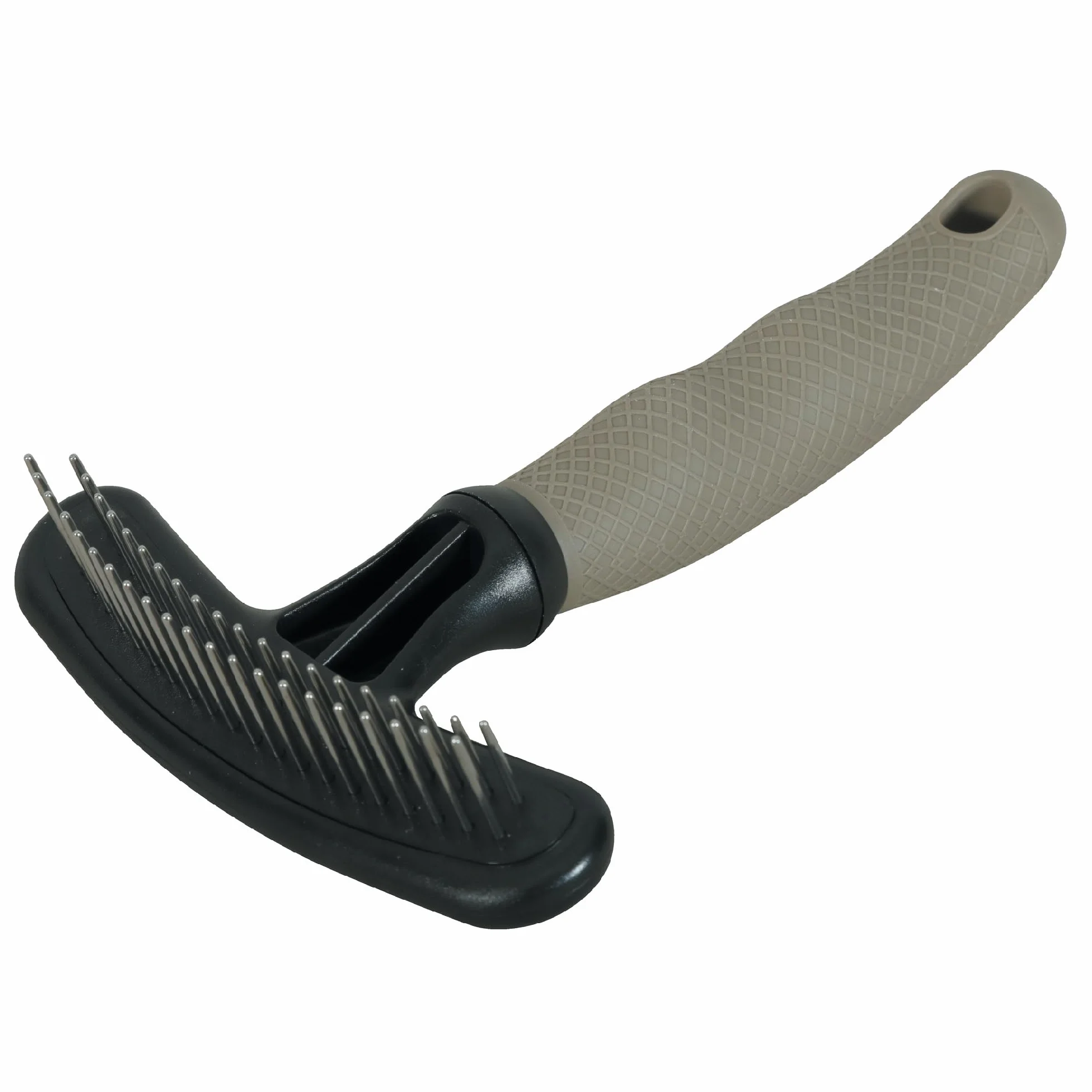HOPI Peigne Double Rang Démêlant Chien Chat - Dents Rotatives Acier Inoxydable - Toilettage Poils Longs Mi-Longs