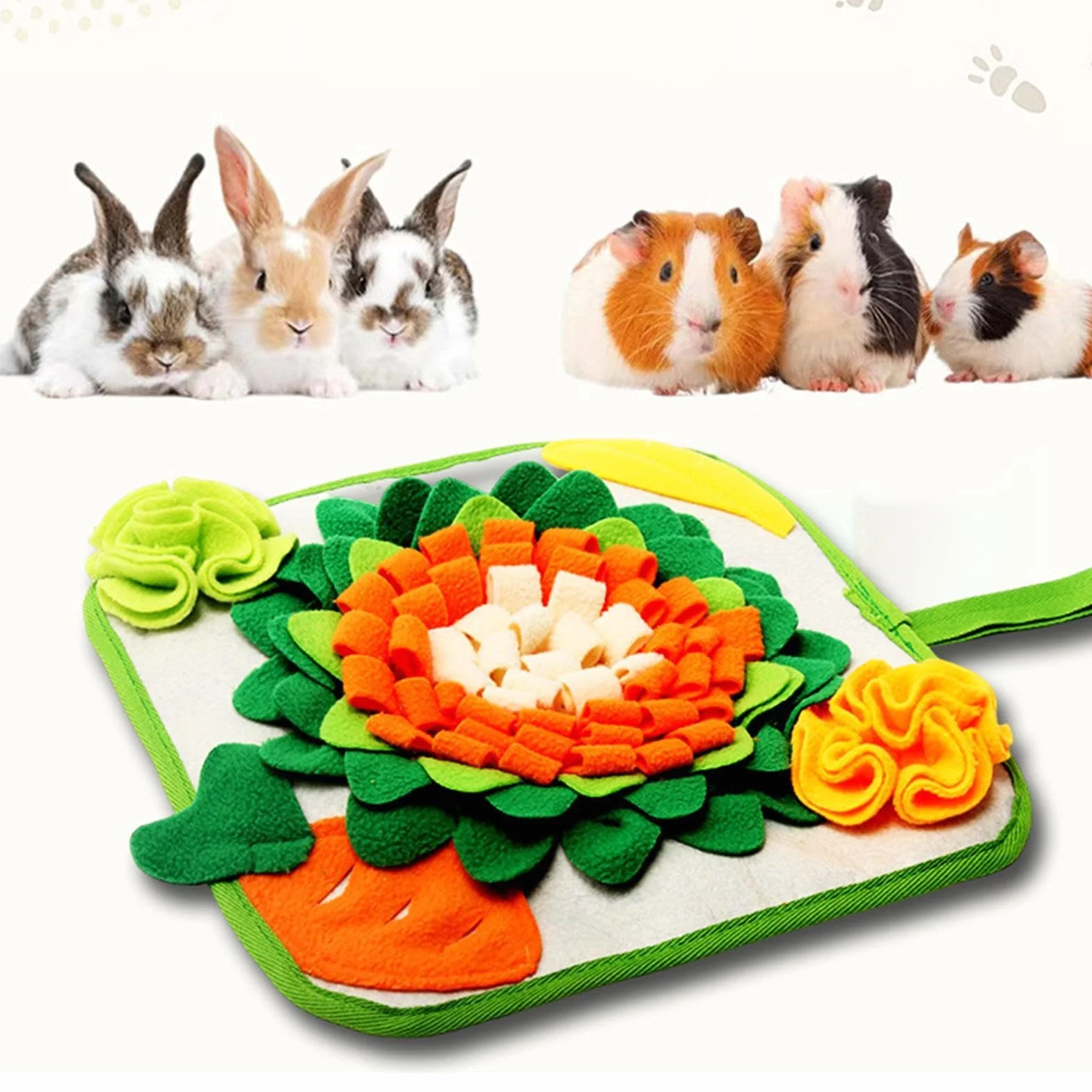 Générique Tapis de Fouille pour Lapin | Jeux De Puzzle Interactifs Et Enrichissants | Tapis Fouille Bunny | pour Cage Animaux Entraînement Jeux Maison