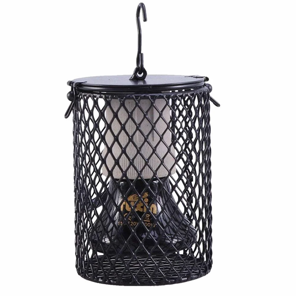 POFET Reptiles Lampe chauffante en céramique 75W avec Garde pour Tortue Lézard Serpent Dragon Barbu